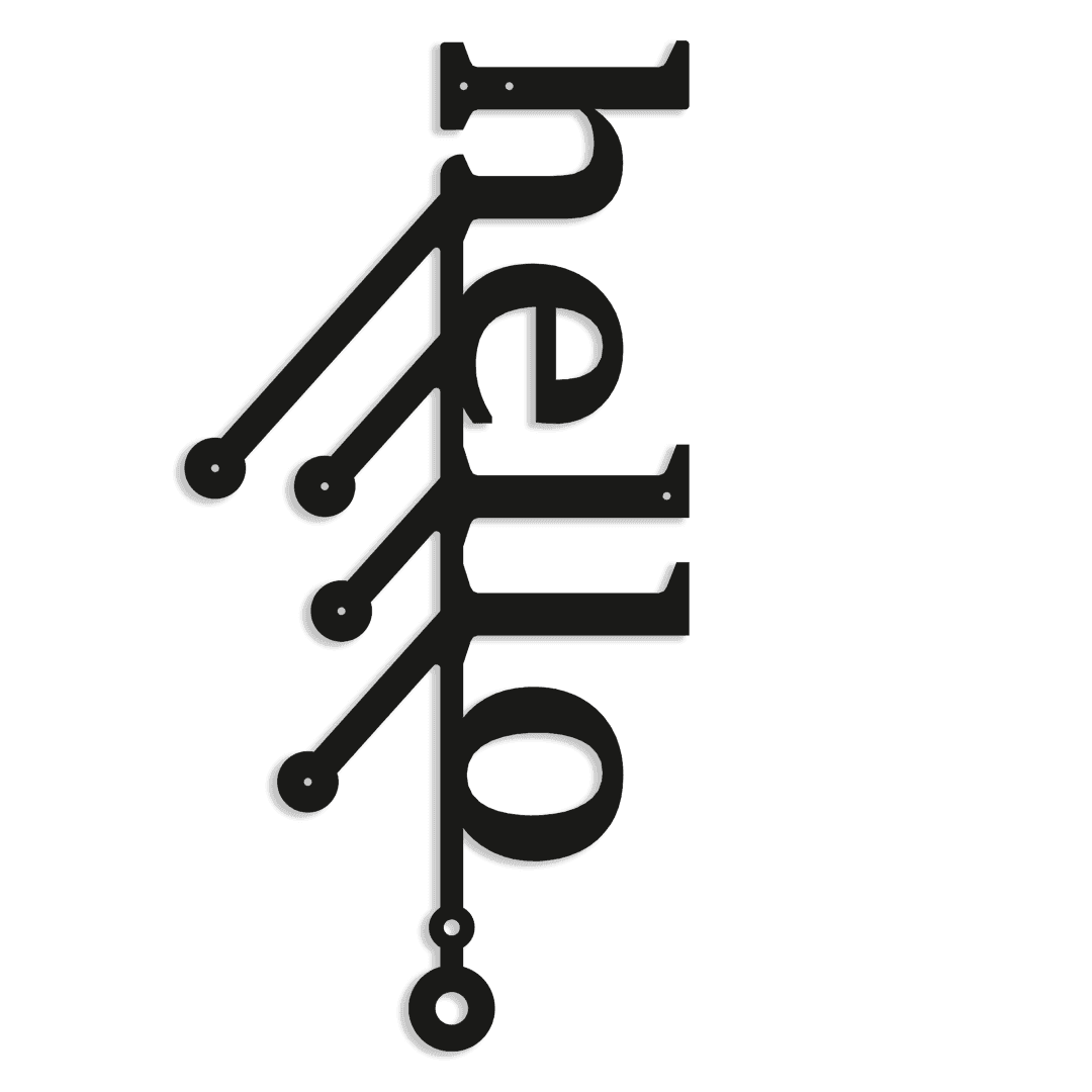 Hello Dekoratif Metal Duvar Dekoru