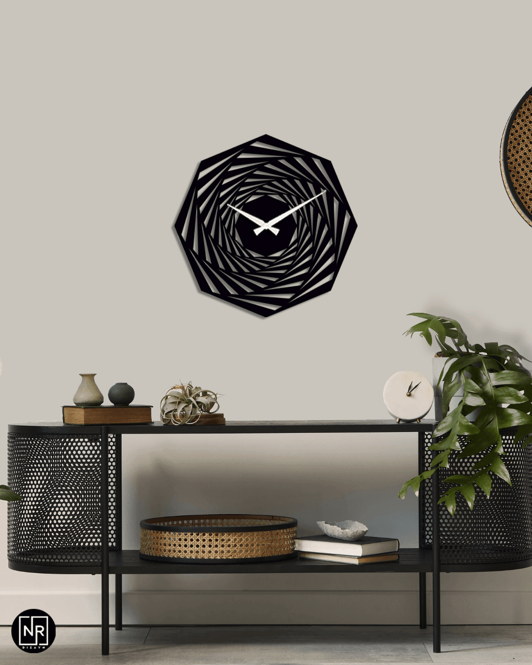 Metron Dekoratif Metal Duvar Saati
