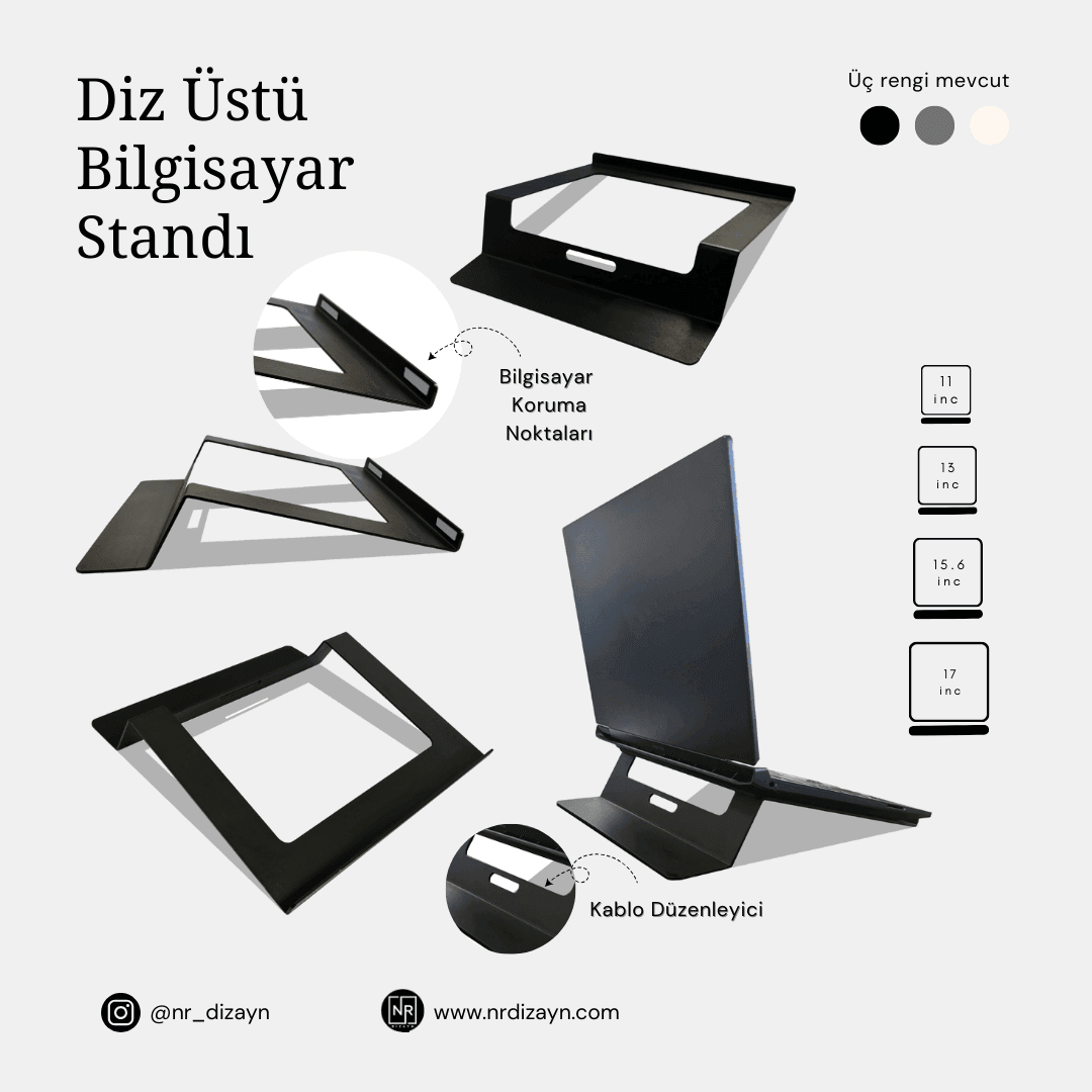 Metal Dizüstü Bilgisayar Standı