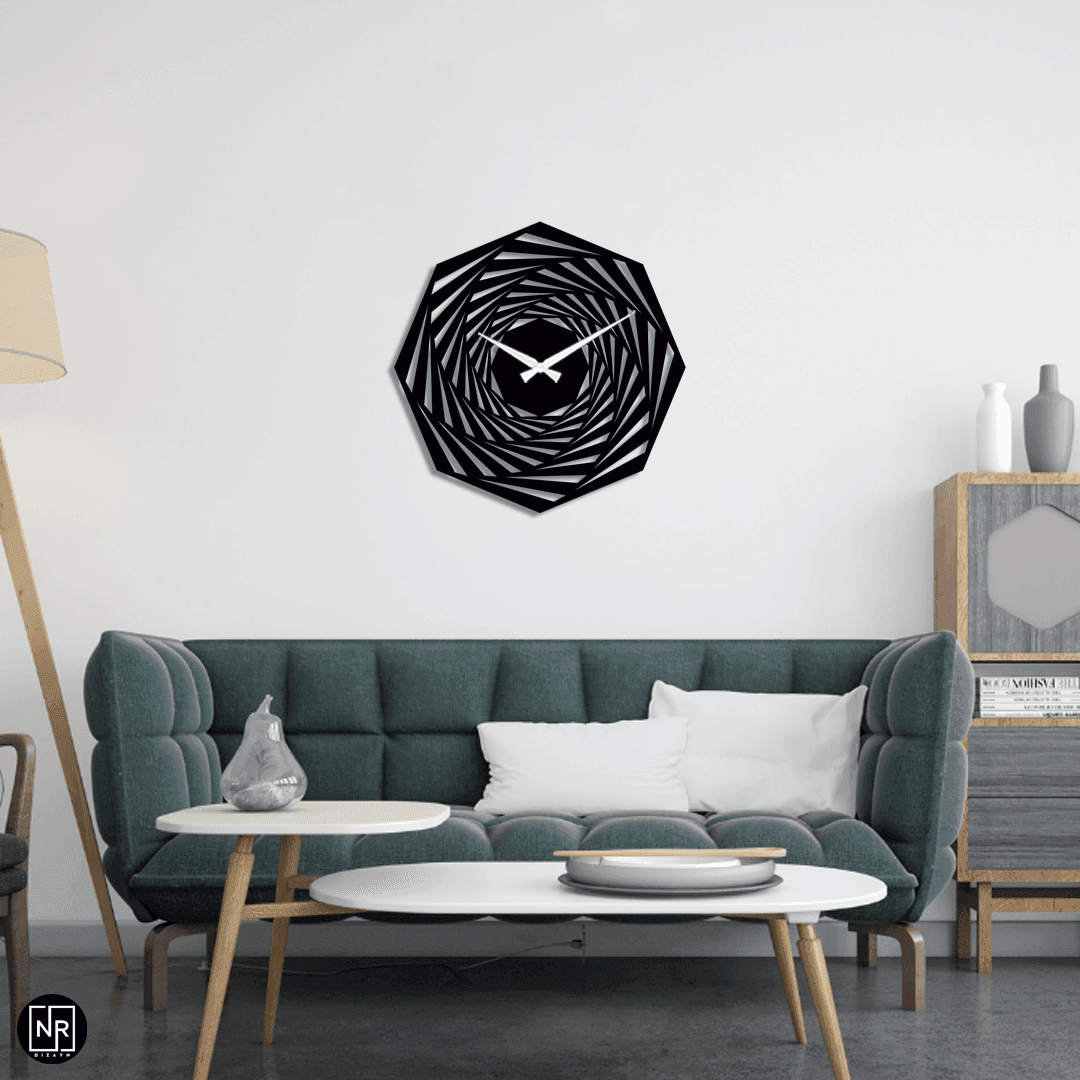 Metron Dekoratif Metal Duvar Saati