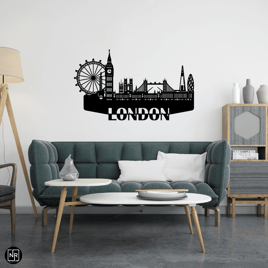 Londra Temalı Dekoratif Metal Tablo