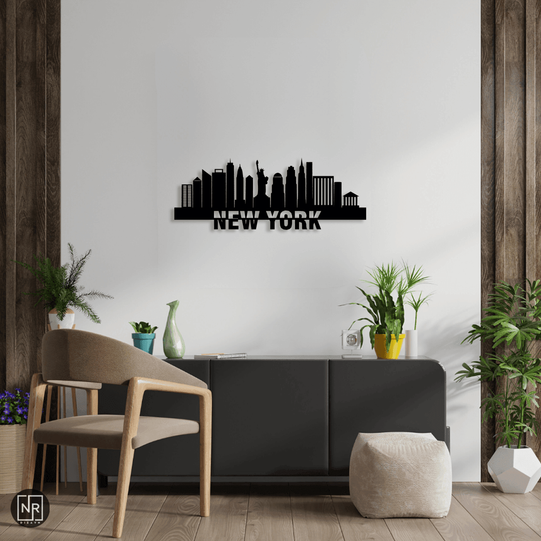 New York Dekoratif Metal Duvar Tablosu
