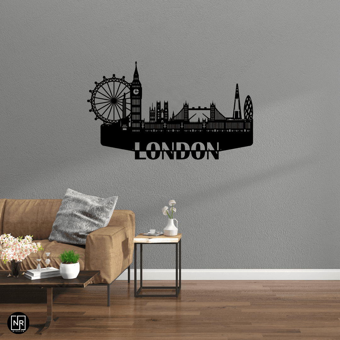 Londra Temalı Dekoratif Metal Tablo