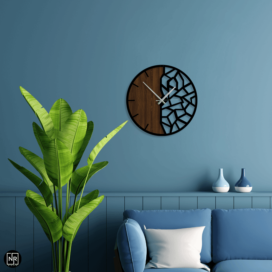 Duality Clock Dekoratif Metal Duvar Saati