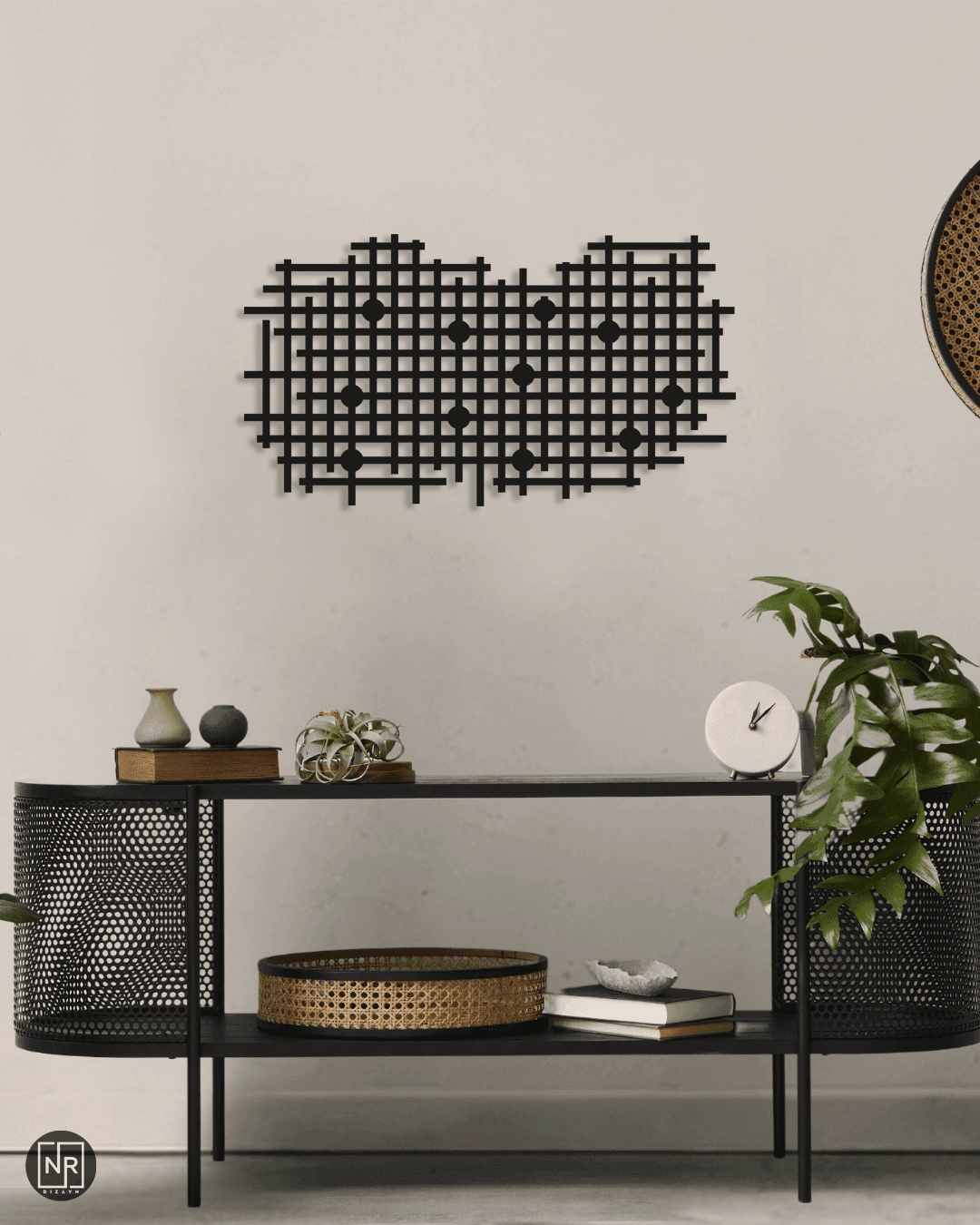 Çizgi Dekoratif Metal Duvar Tablosu
