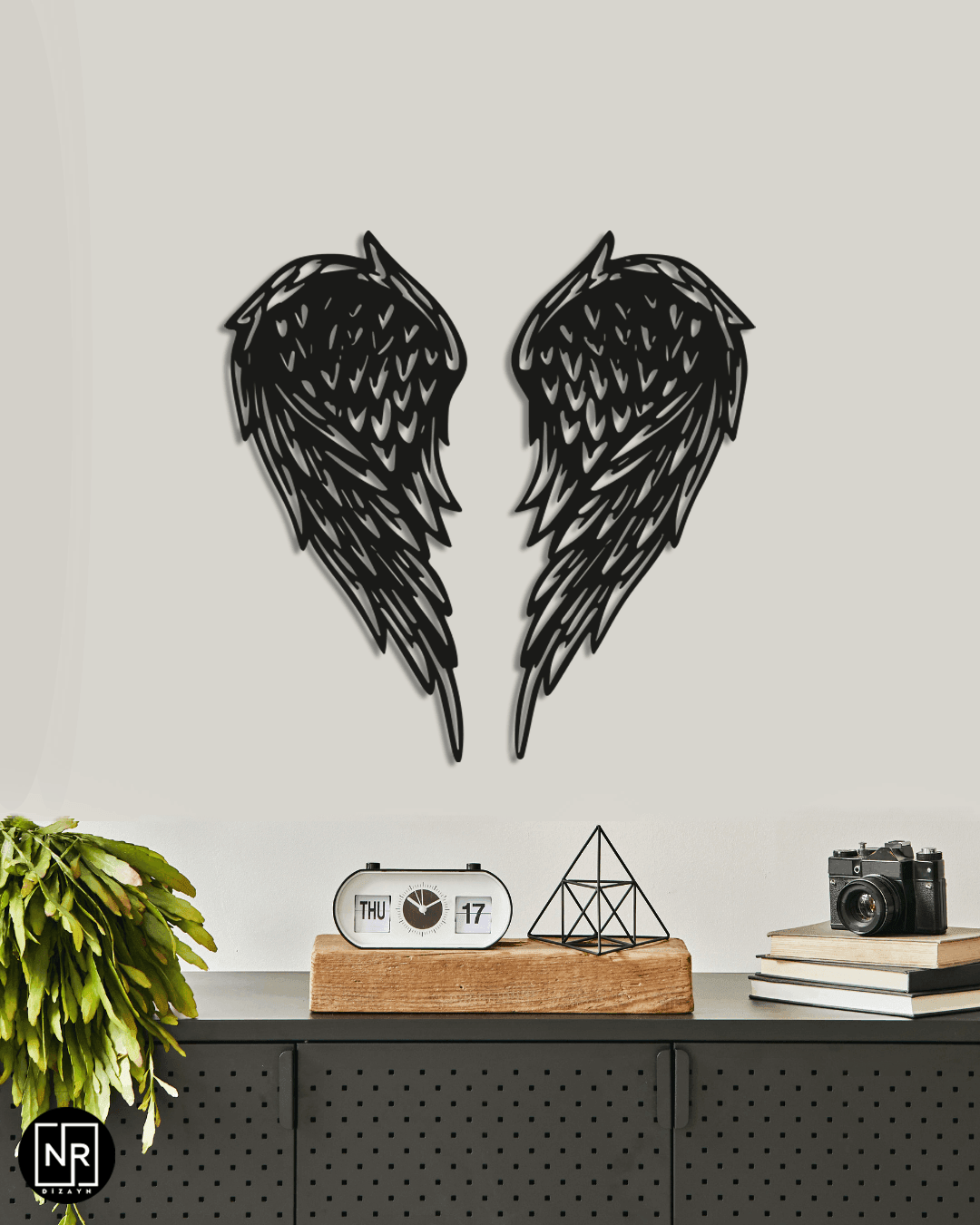 Melek Kanadı Dekoratif Metal Tablo
