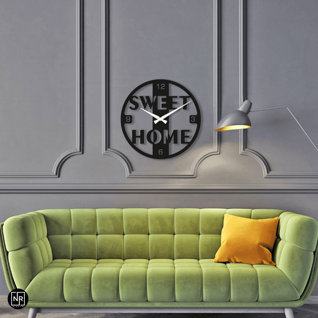 Sweet Home Metal Duvar Saati