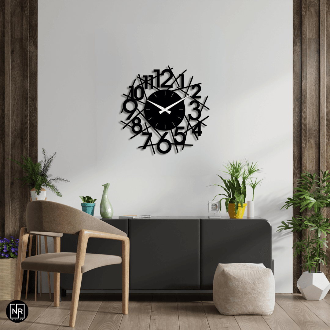Zamanın İzleri Metal Duvar Saati