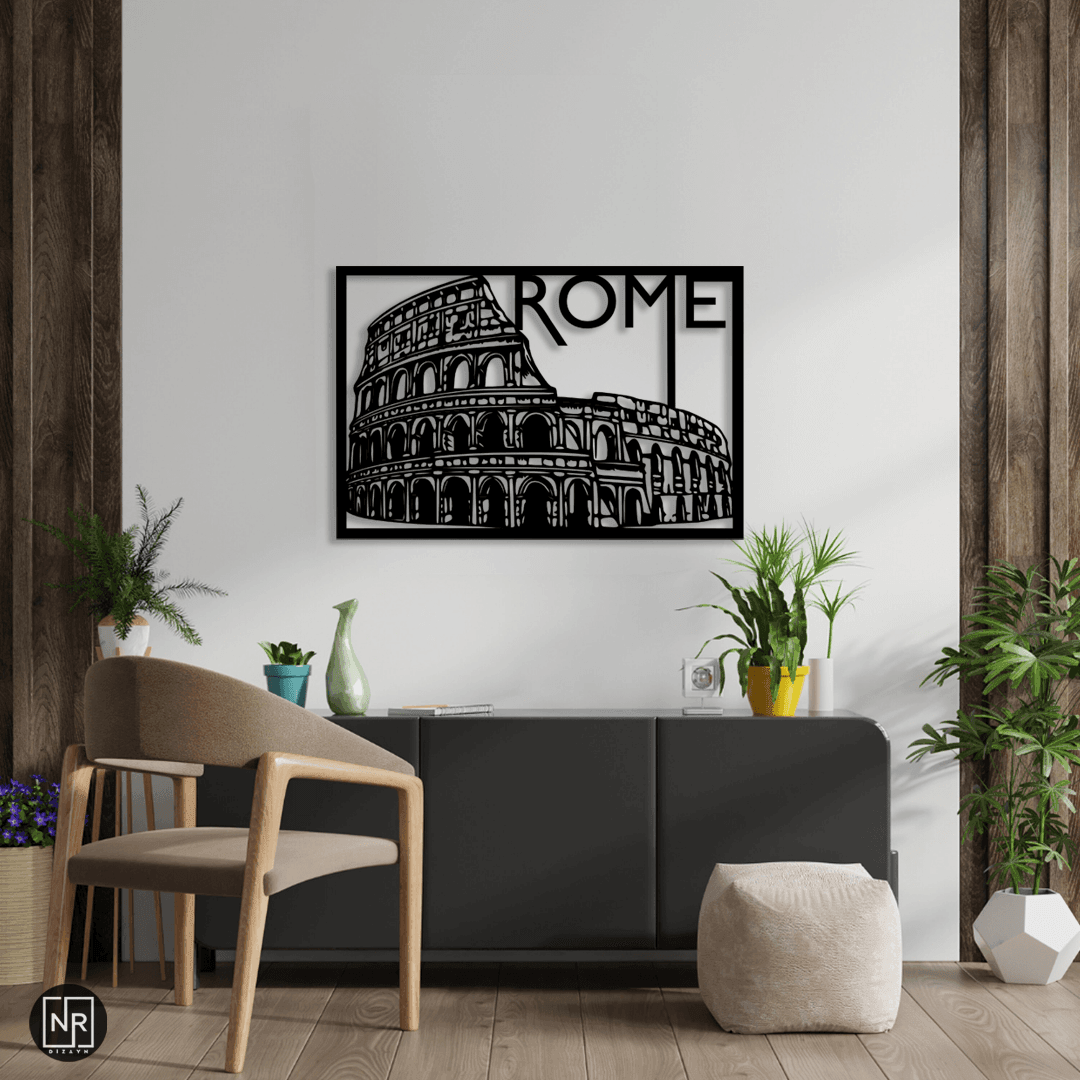 Rome Dekoratif Metal Duvar Tablosu