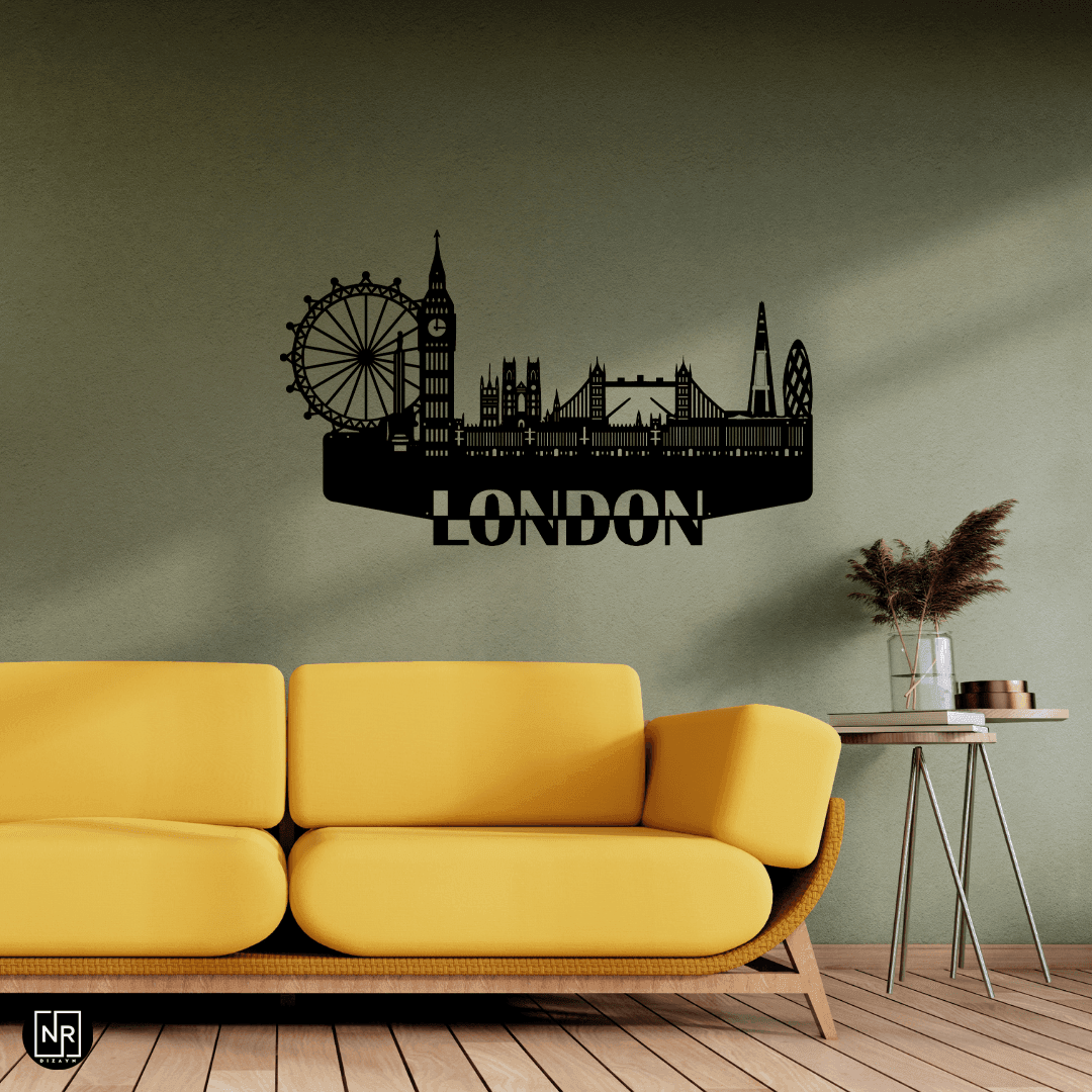 Londra Temalı Dekoratif Metal Tablo