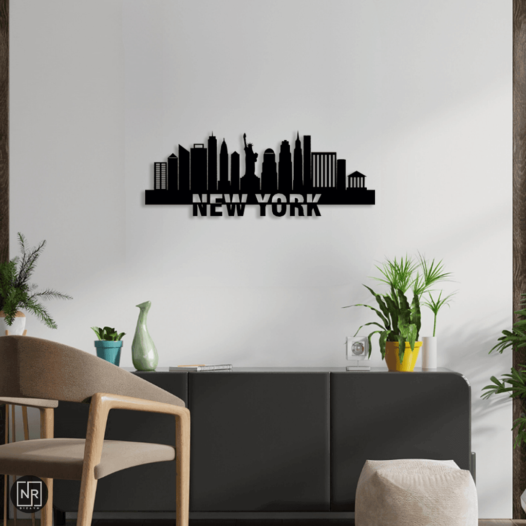 New York Dekoratif Metal Duvar Tablosu