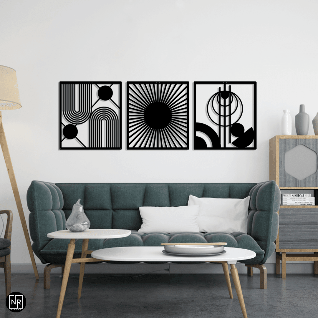 GeoFlow Metal Duvar Tablosu