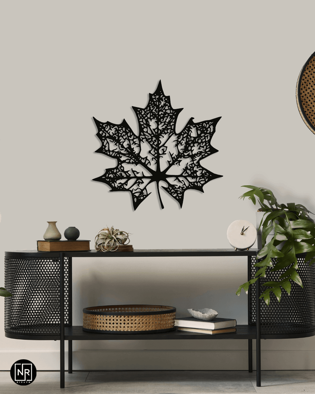 Yaprak Dekoratif Metal Tablo