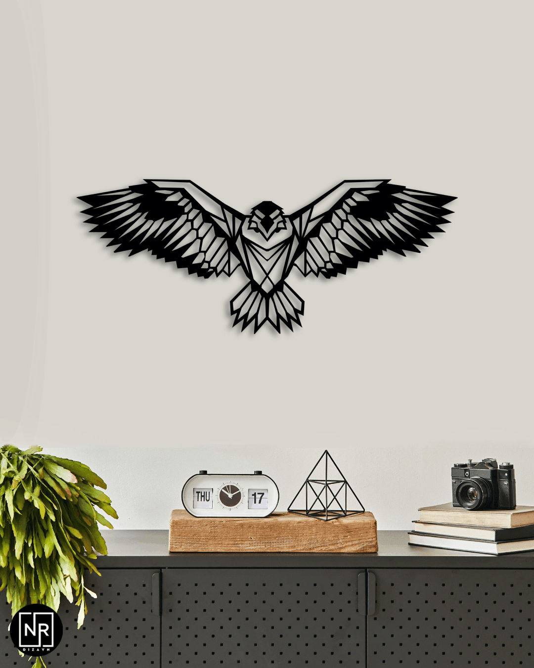 Kartal Motifli Metal Duvar Tablosu