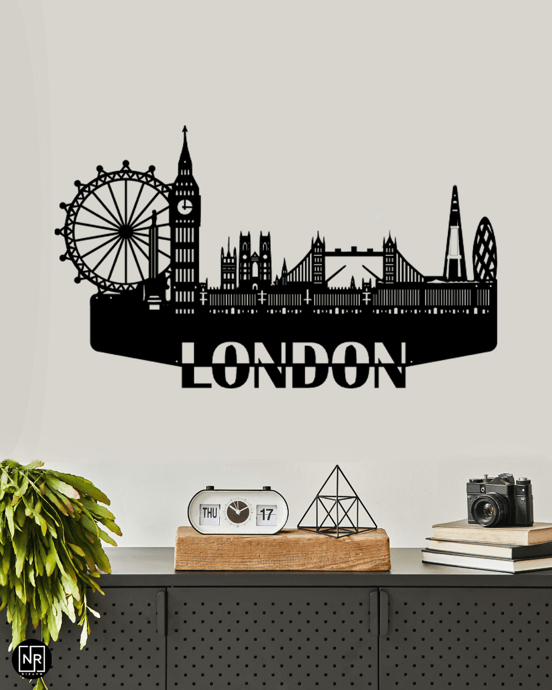 Londra Temalı Dekoratif Metal Tablo