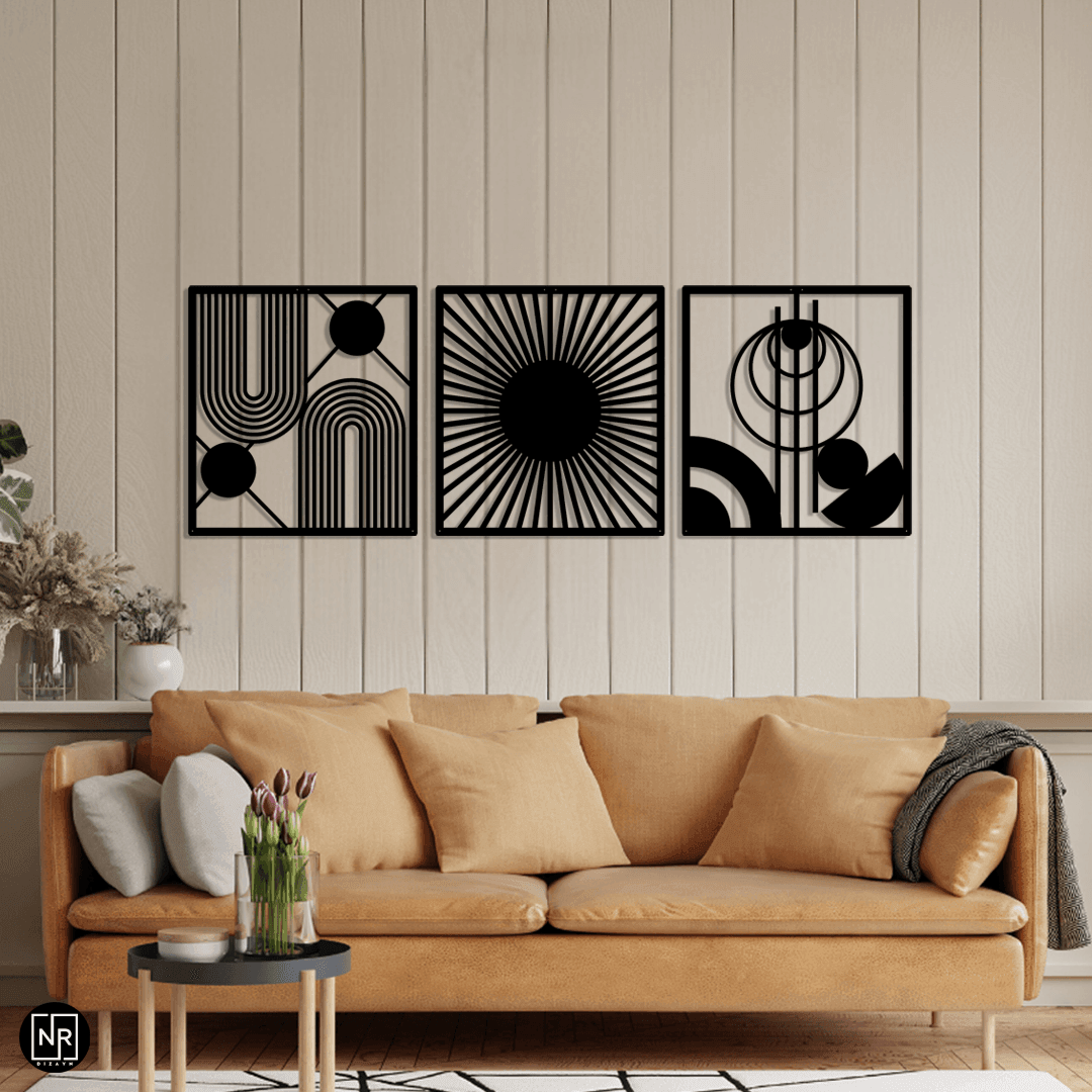 GeoFlow Metal Duvar Tablosu