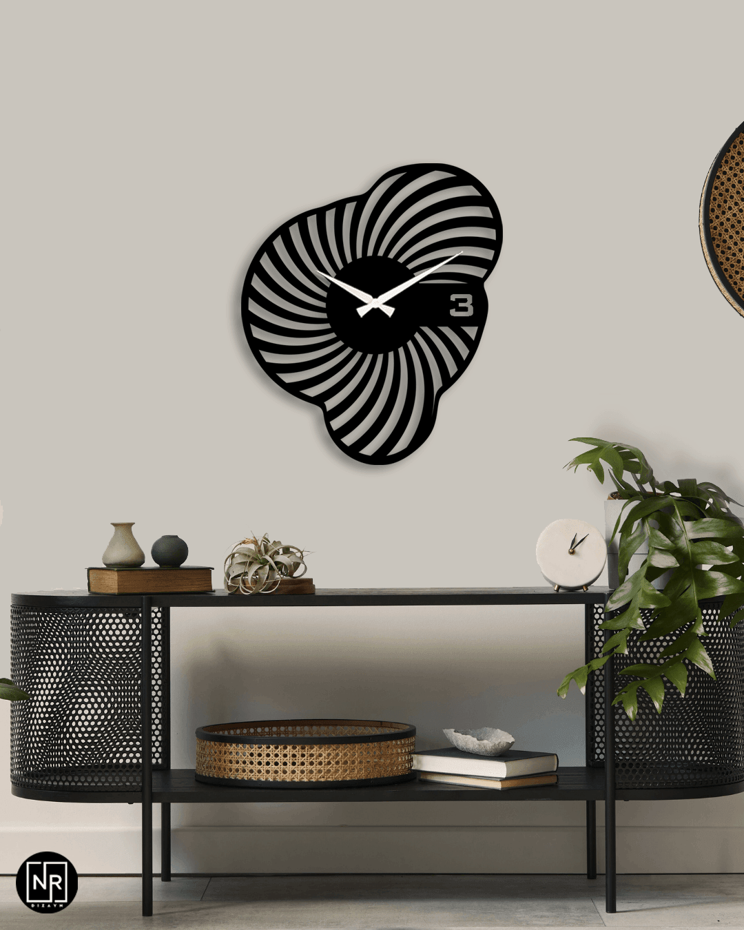 Cogmotion Dekoratif Metal Duvar Saati