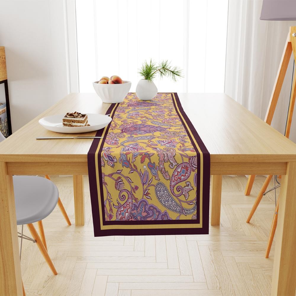 MOR DAMASK DESEN RUNNER