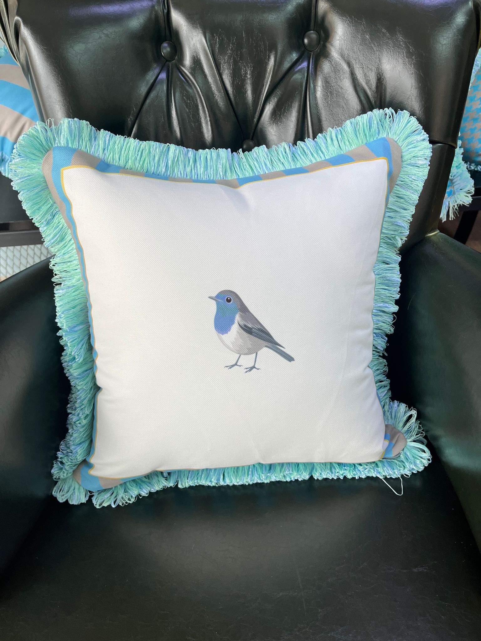 PIP STUDIO ÇİZGİLİ ÇERÇEVELİ  KIRLENT MAVİ 