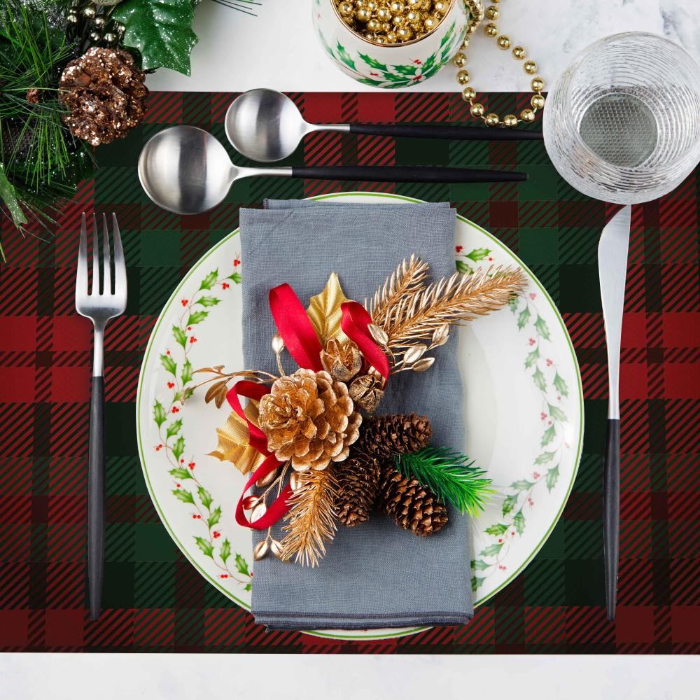 TARTAN GEYİKLİ AMERİKAN SERVİS 4 LÜ 