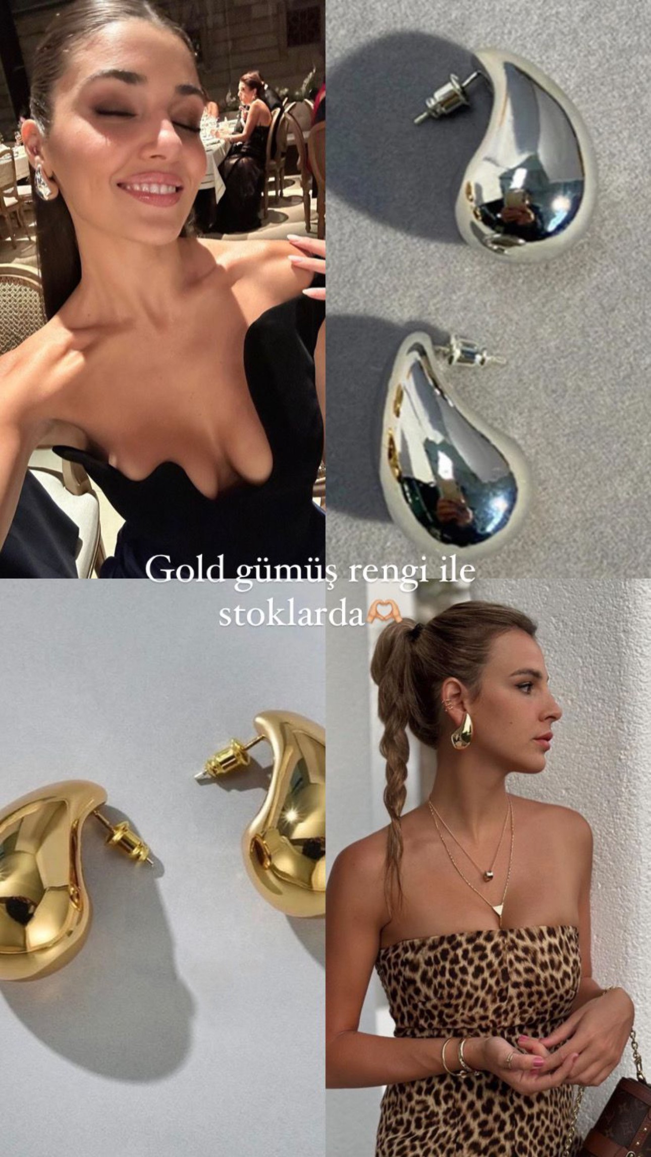 DAMLA MODEL (BOTTEGA )KÜPE  BÜYÜK  GOLD