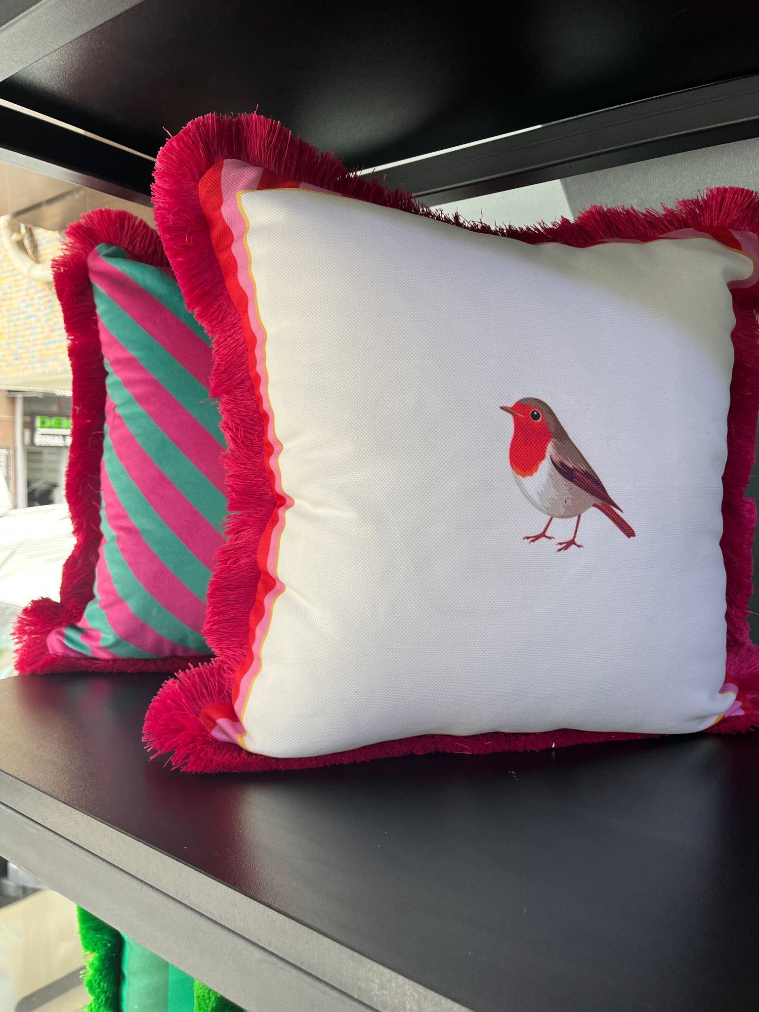 PIP STUDIO ÇİZGİLİ  ÇERÇEVELİ KIRLENT  PEMBE 