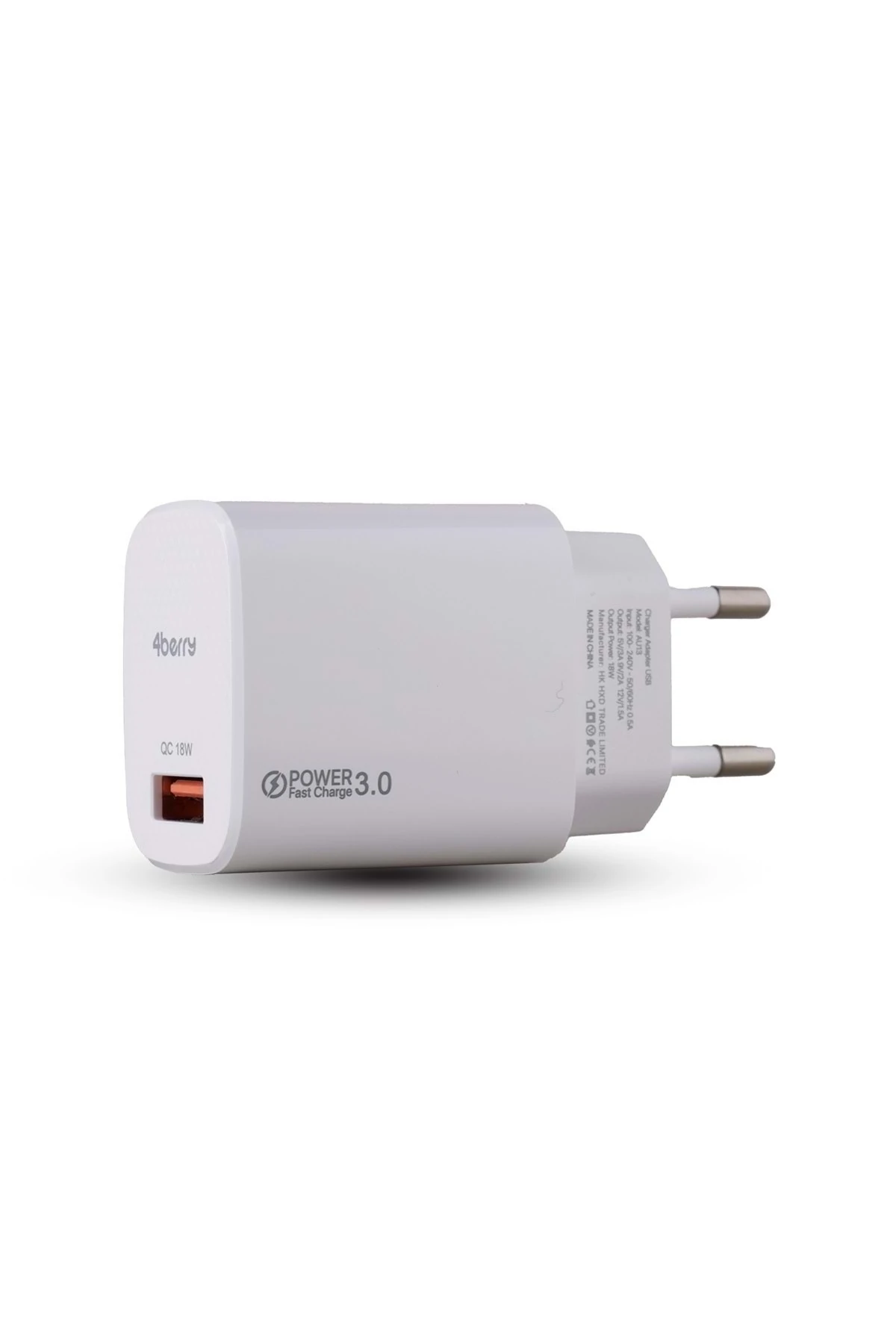 AC18 ECO Bundle 18W Hızlı Şarj Cihazı + USB-A to Type-C Kablo , QC 3.0 ...