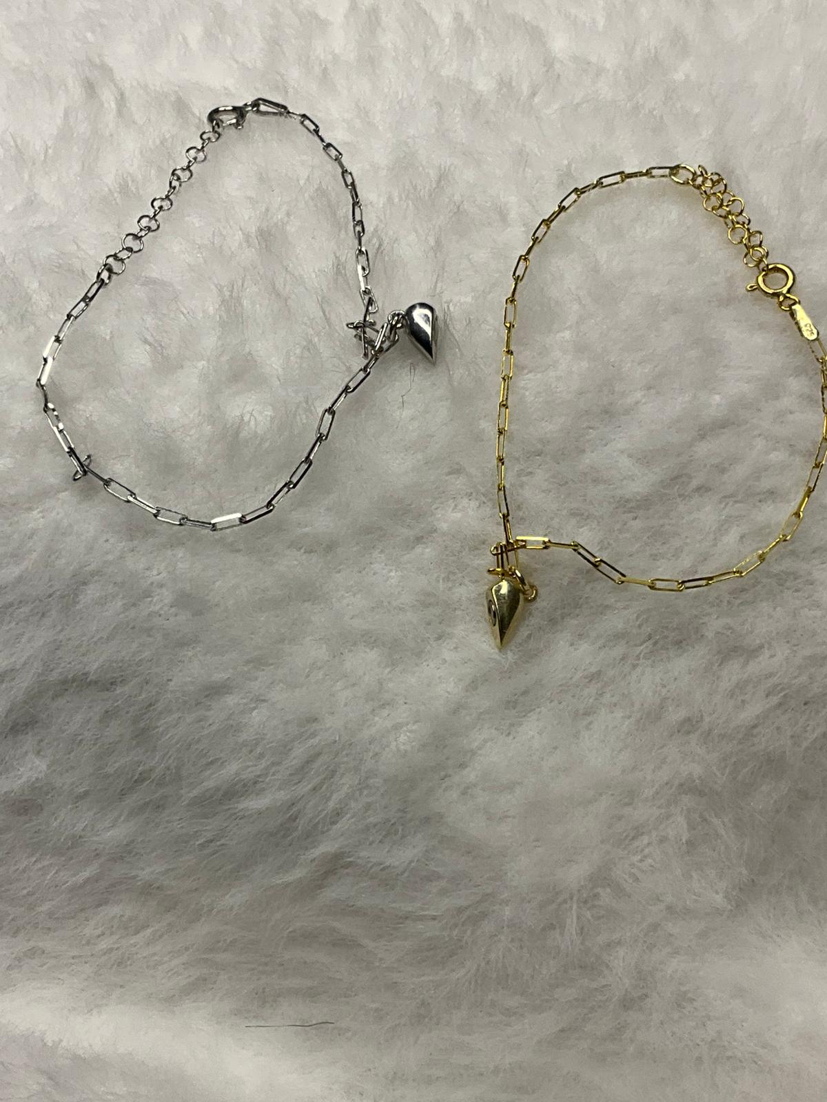 DEFINİNG LOVE AŞK İÇİN ÇİFT TEMASLA MIGNATISLI KALPLİ BİLEKLİK