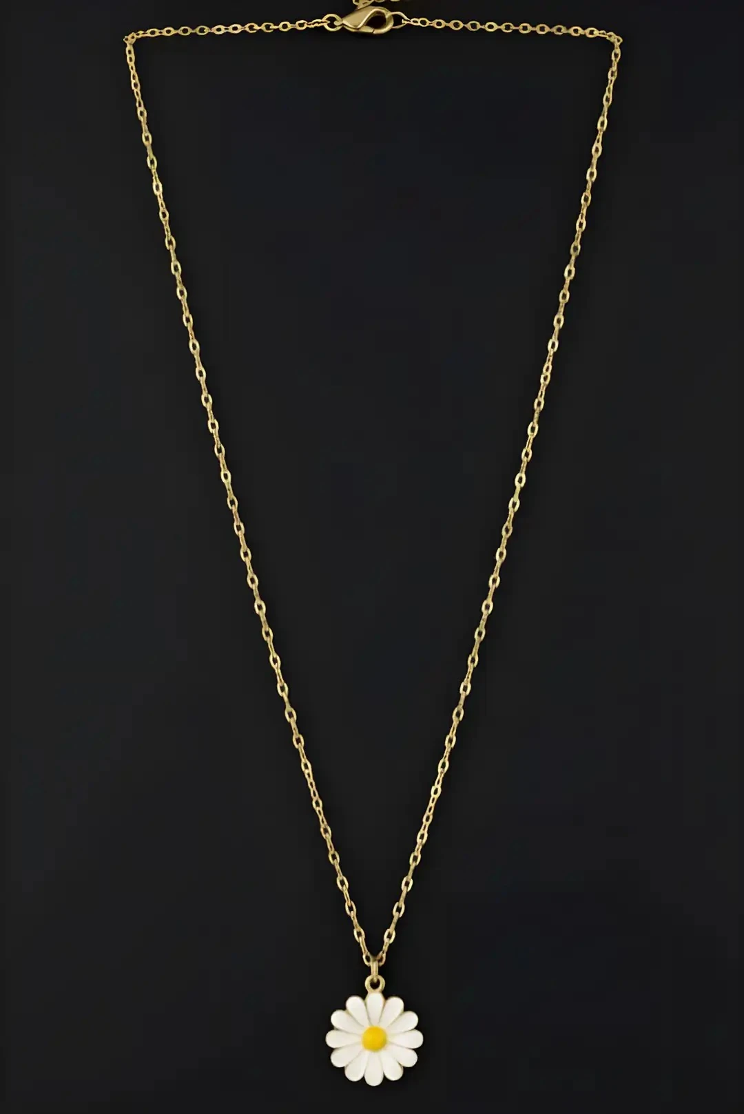 Gümüş Papatya Kolye – 14K Altın Kaplama Zarif Kadın Takı Modeli