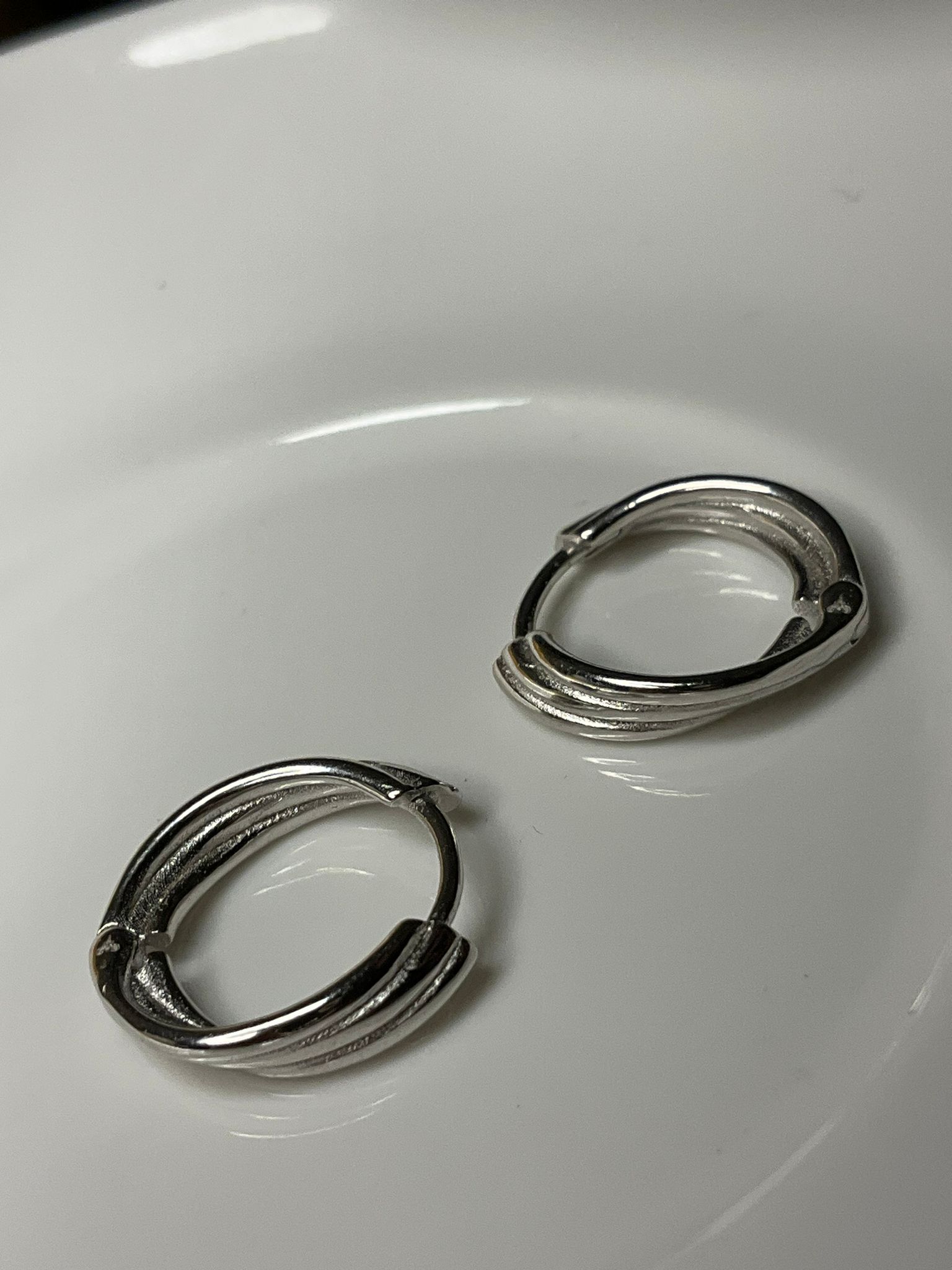 TRİPLE HOOP HALKA MODEL GÜMÜŞ KÜPE