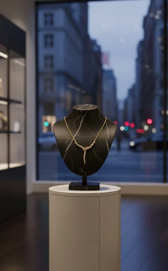 925 Ayar Gümüş Yılan Görünümlü Zirkon Taşlı Sarkıt Kolye – Modern ve Şık Kadın Takı