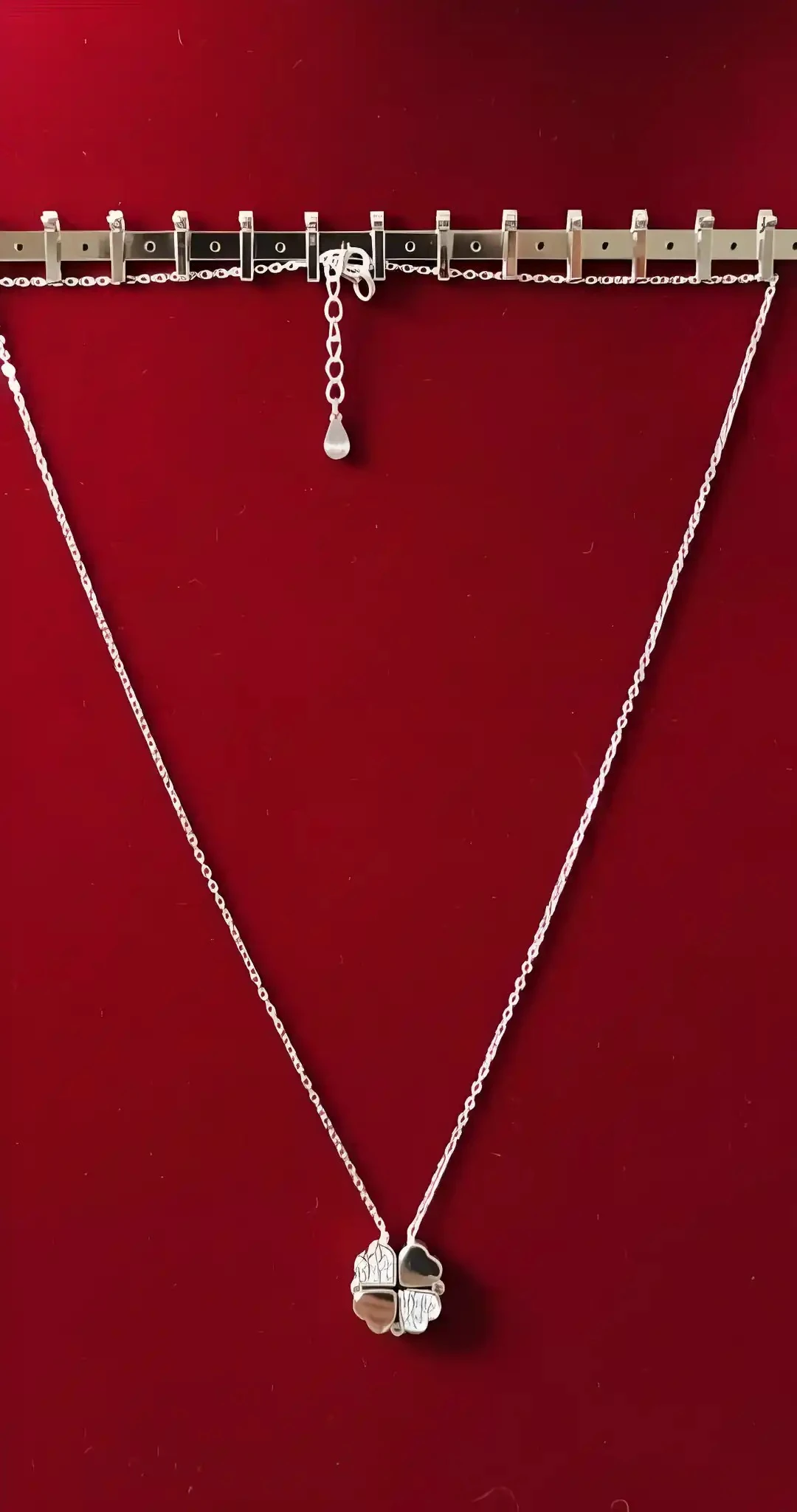 925 Ayar Gümüş Zarif Tasarım Çift Kullanımlı Kolye – Şık ve Çok Yönlü Kadın Takı