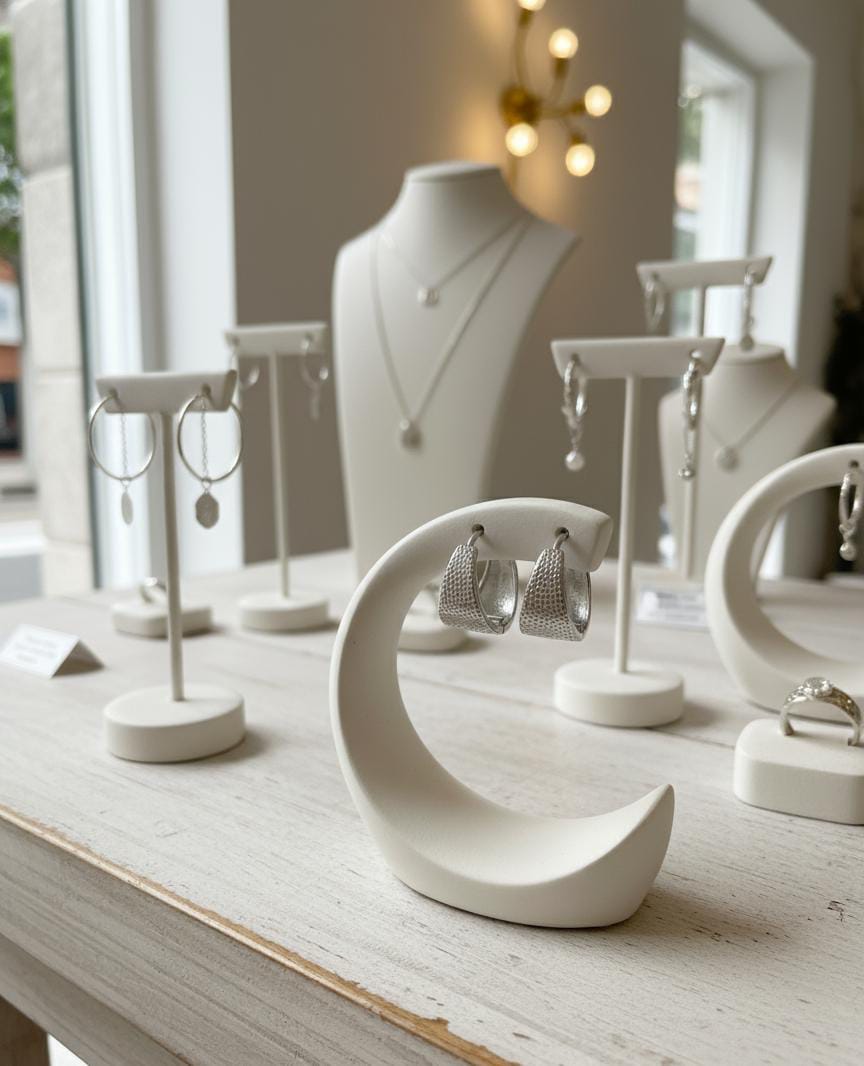 TRAPEZ HOOP GÜMÜŞ TASARIM KÜPE