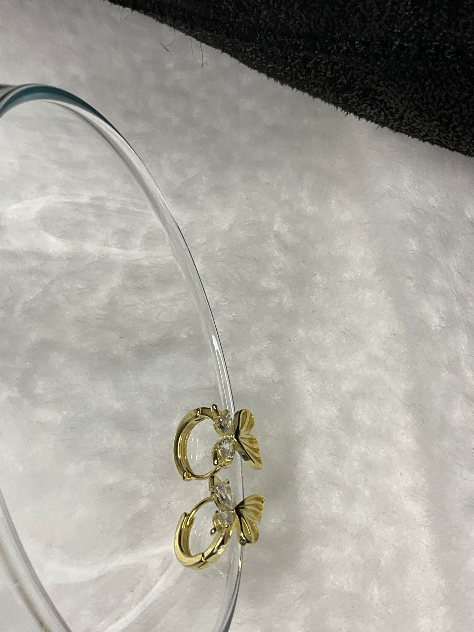 KELEBEK  HALKA GÜMÜŞ ZİRKON TAŞLI KÜPE