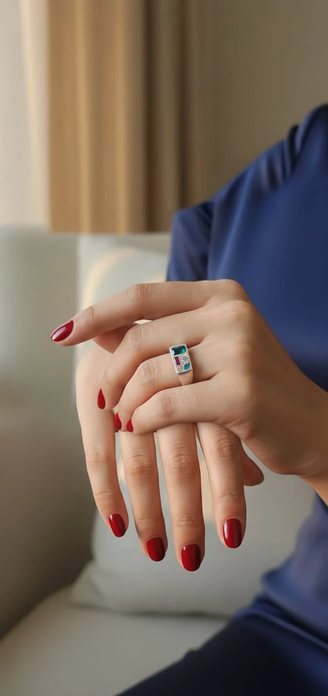 Gümüş Signet Ring Model Yüzük – Şık ve Modern Kadın Takı