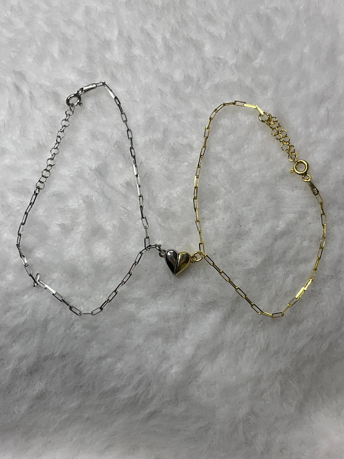 DEFINİNG LOVE AŞK İÇİN ÇİFT TEMASLA MIGNATISLI KALPLİ BİLEKLİK