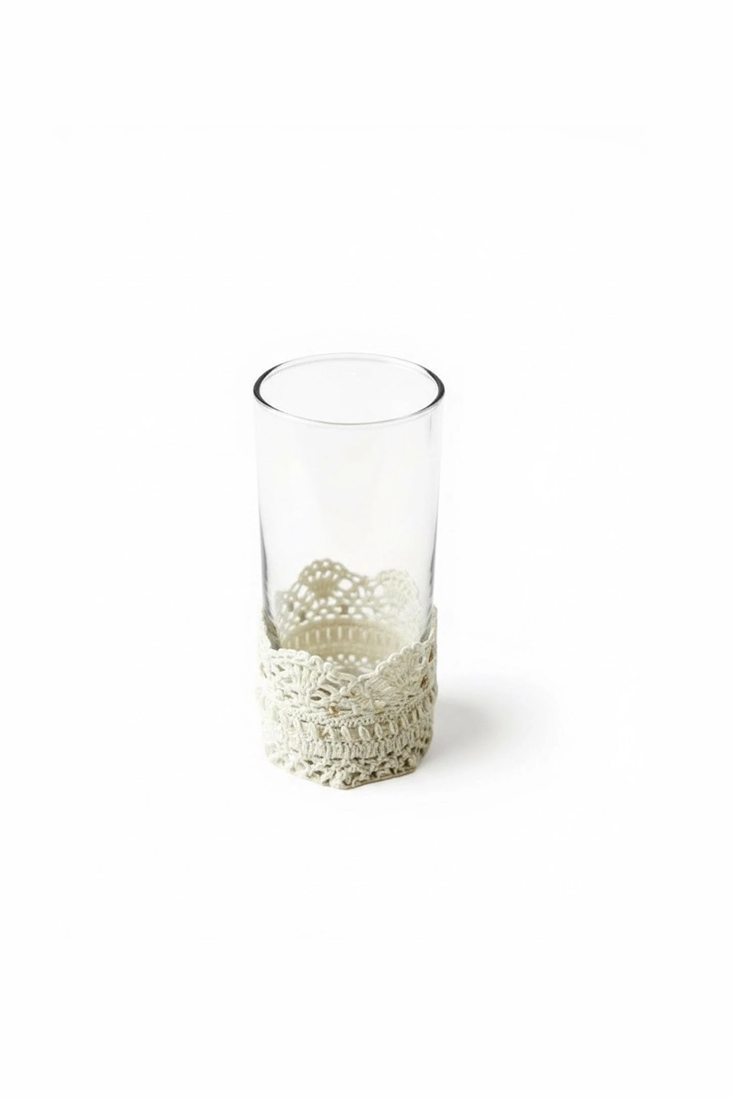 Tel Kırma İşlemeli Dantel Bardak Zarfı