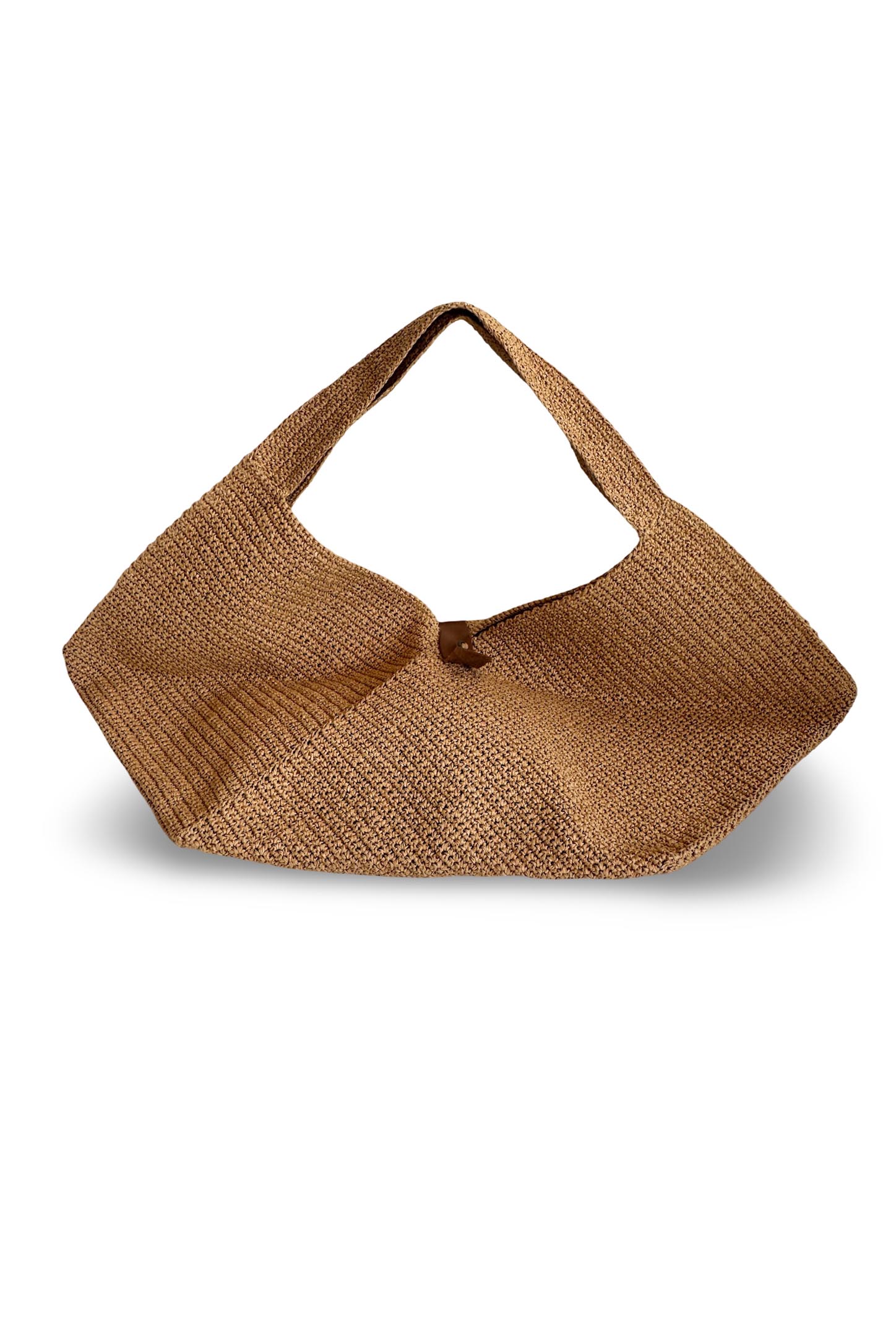 El Örgüsü Sık İğne Deri Kapamalı Çanta