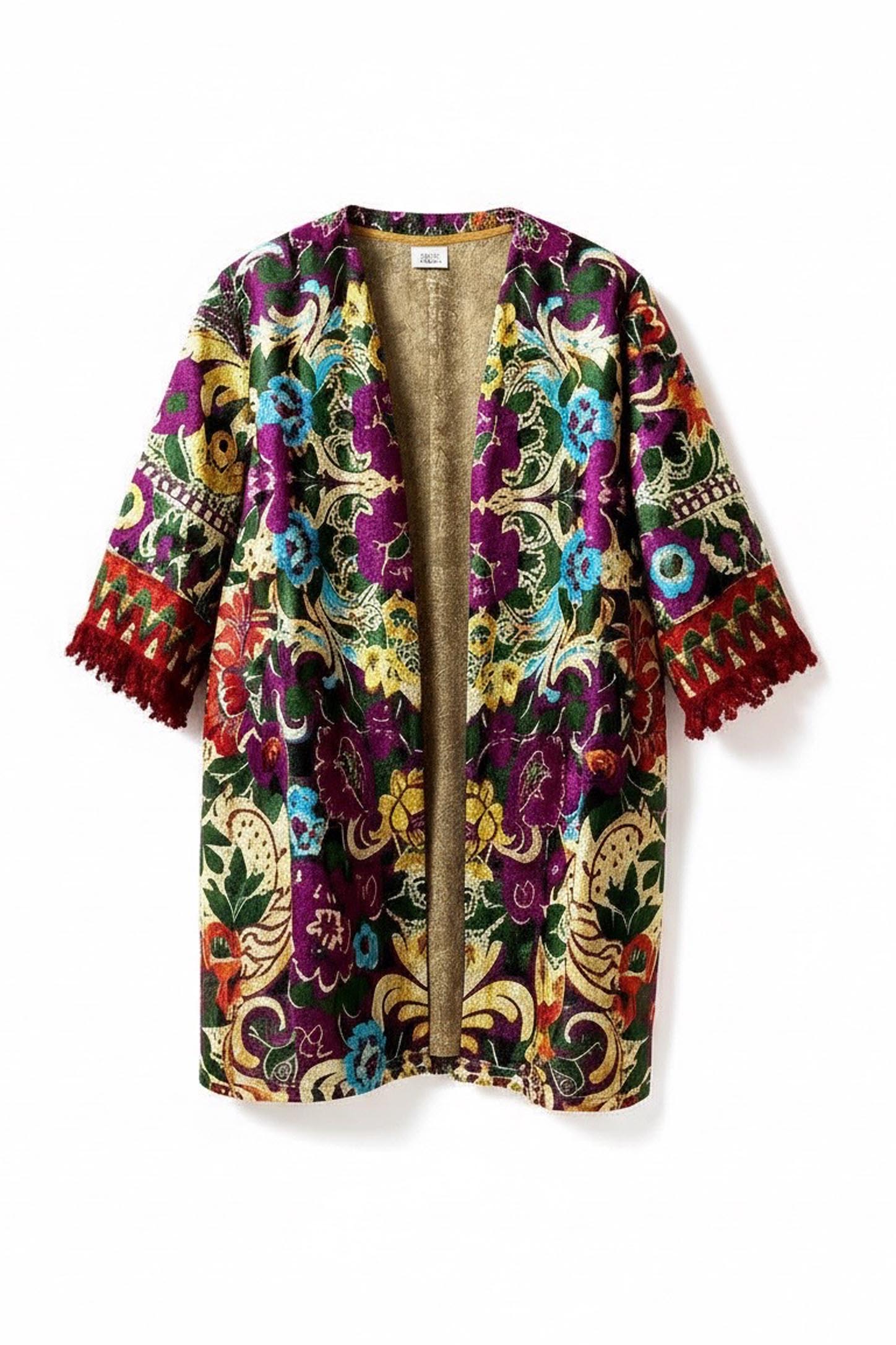 Desenli Kadife Kaftan