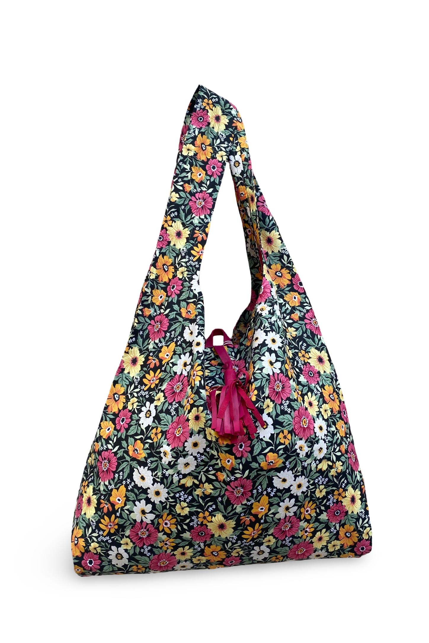 Desenli Poplin Kumaş Torba Çanta 