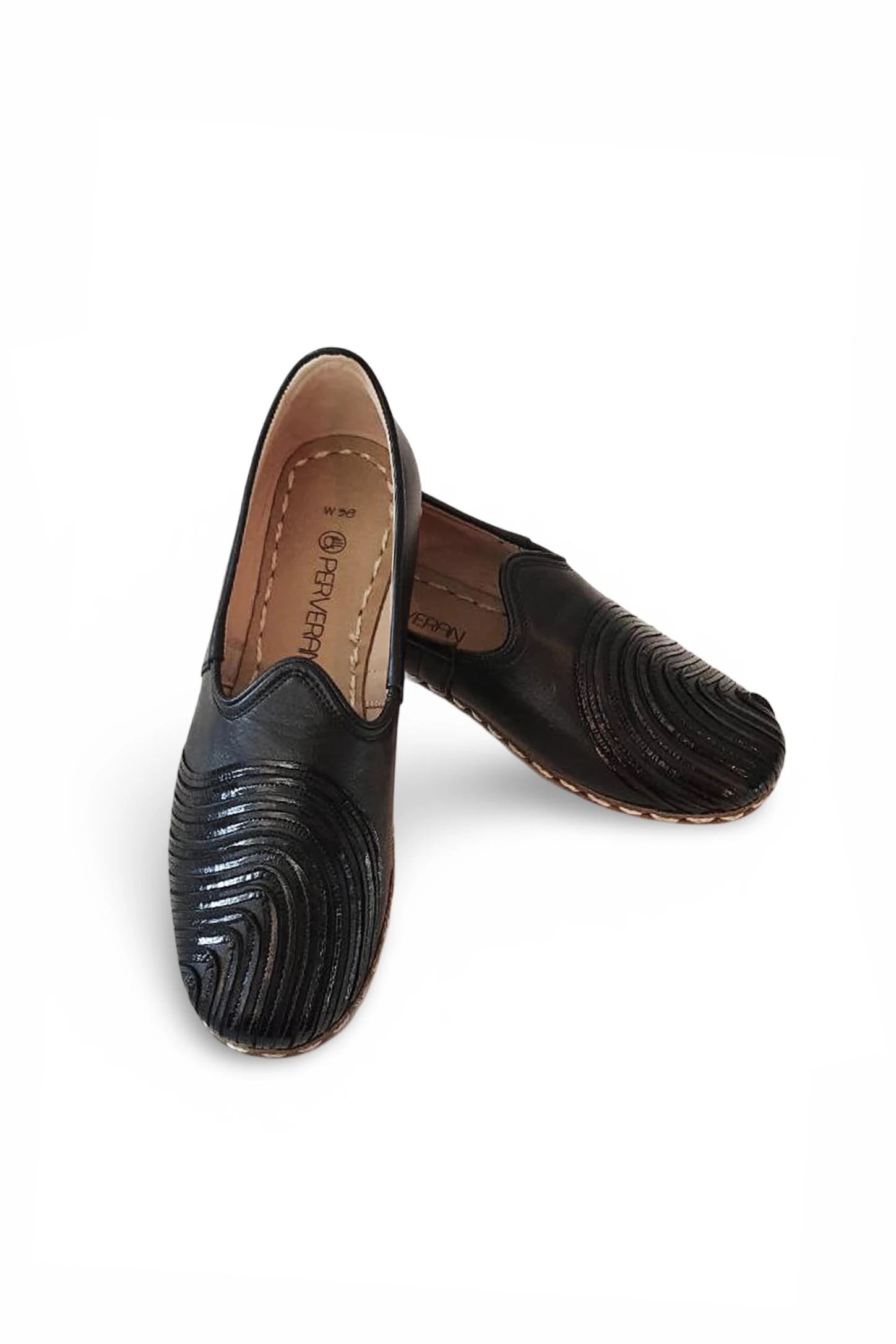 Dalga Desen İşlemeli, Hakiki Deri Yemeni