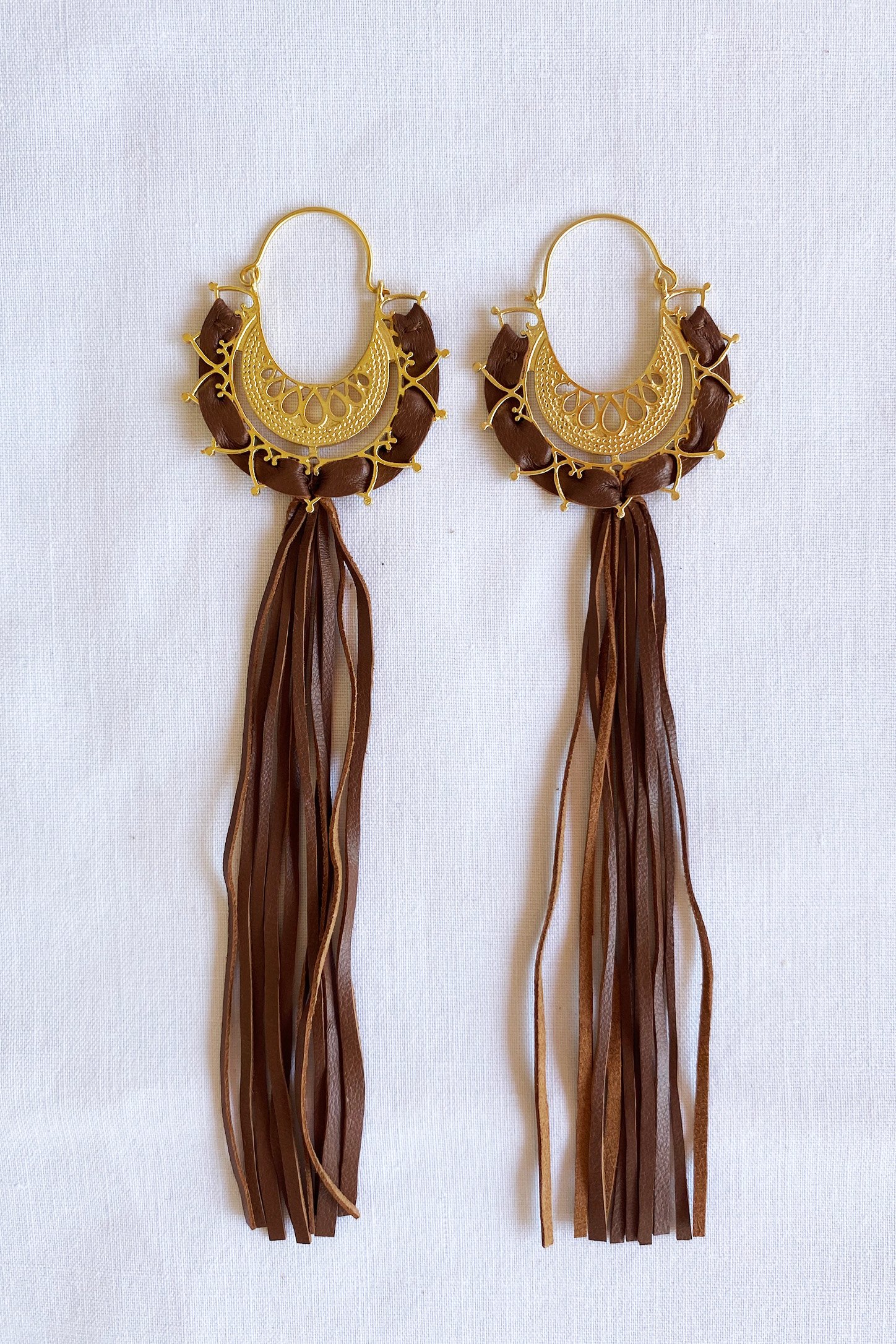 Leather Tassel Earrings