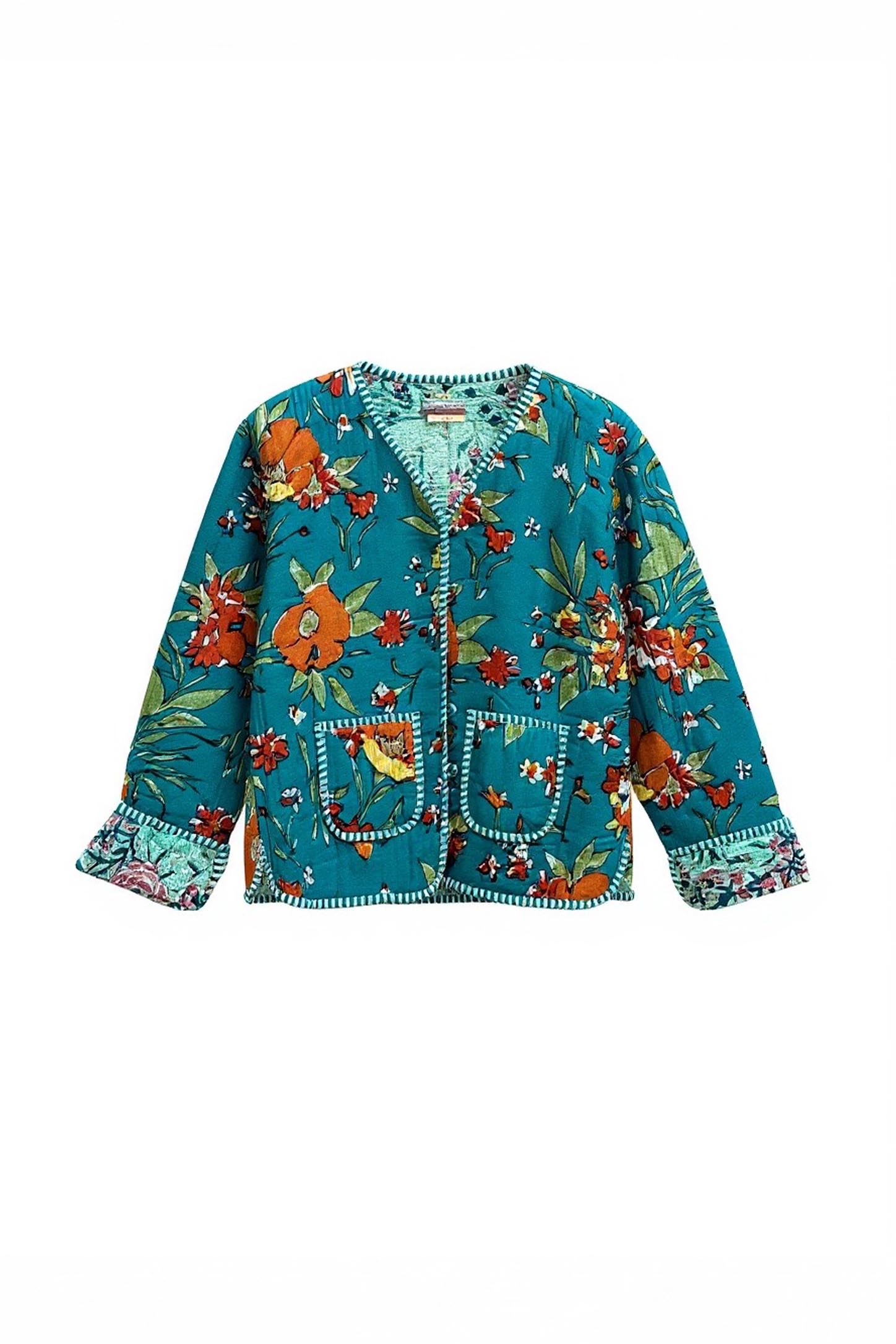 Desenli Astarlı Basma Ceket