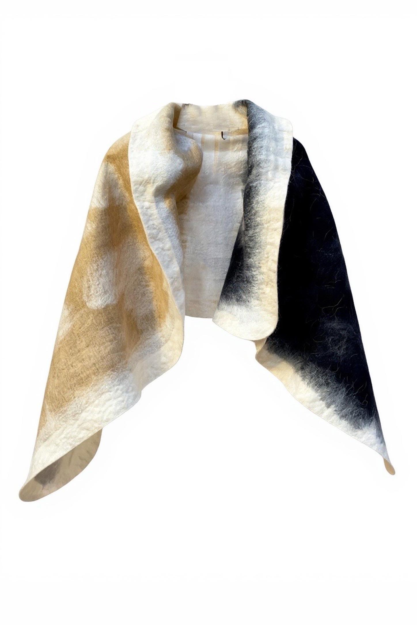 El Yapımı Keçe Şal 