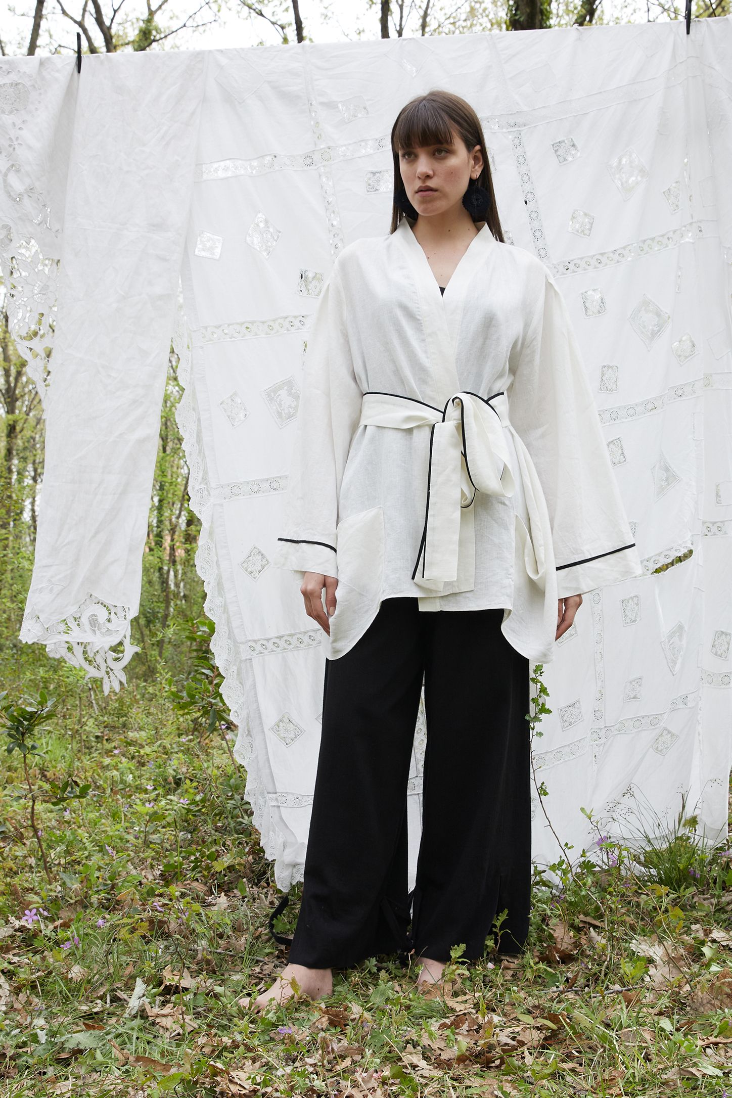 Belted Linen Kaftan