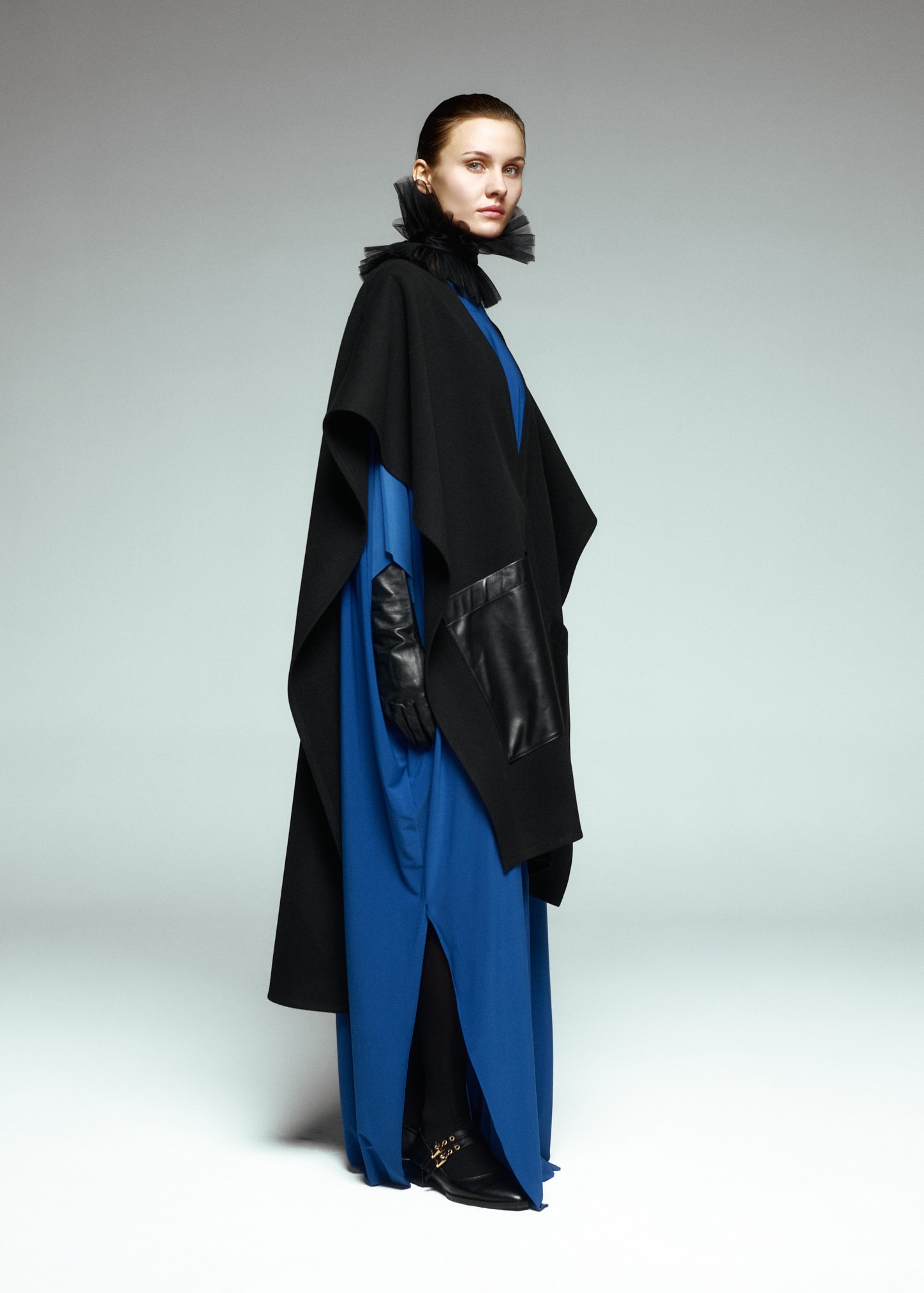 Deri Cepli Kaşe Ceket