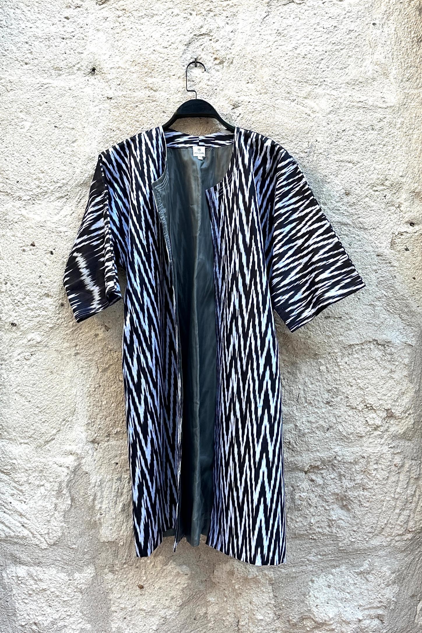 İkat Diz Üstü Boy Kadife Kaftan