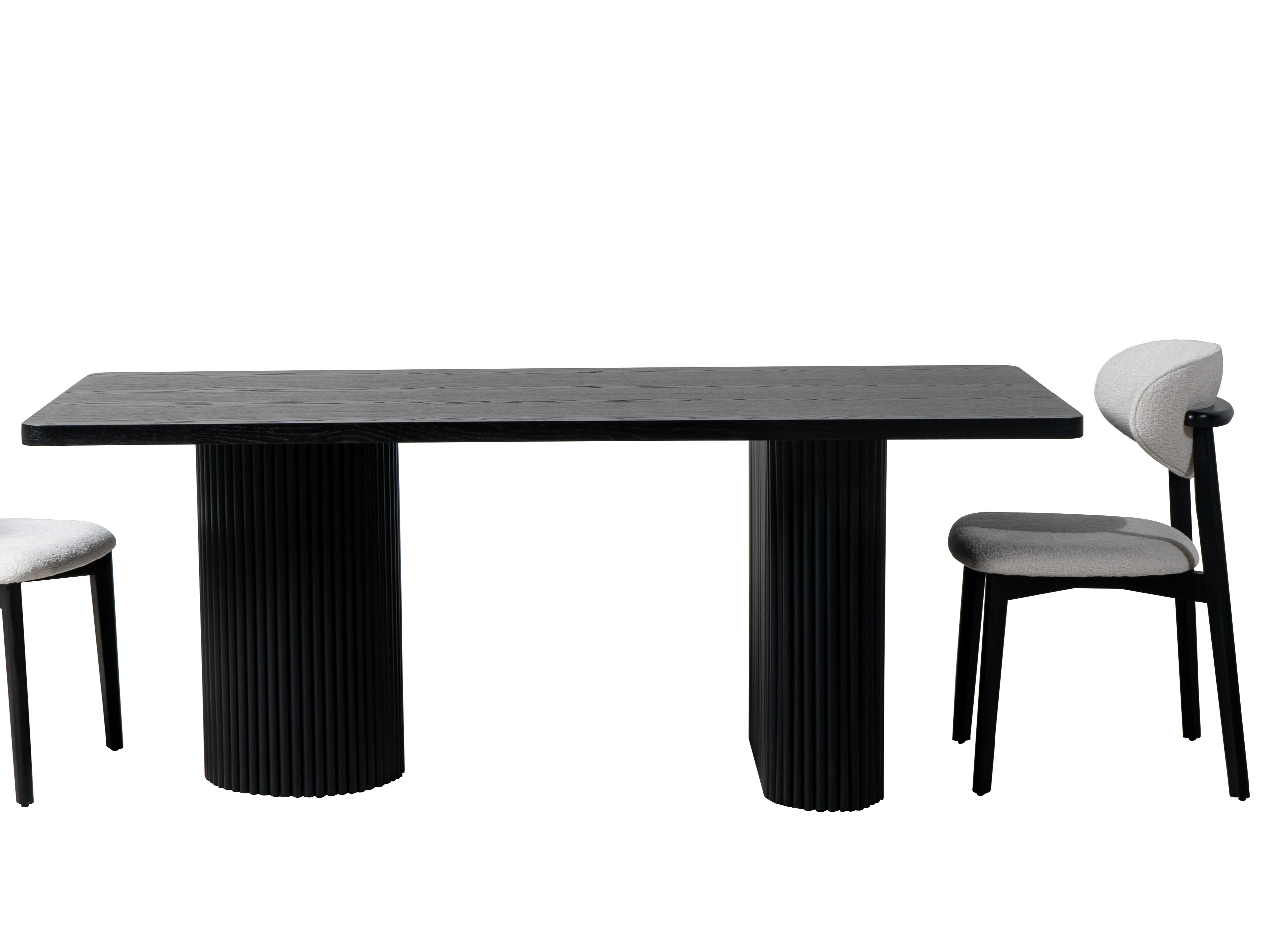 Glory Masa, Meşe Kaplama, Siyah