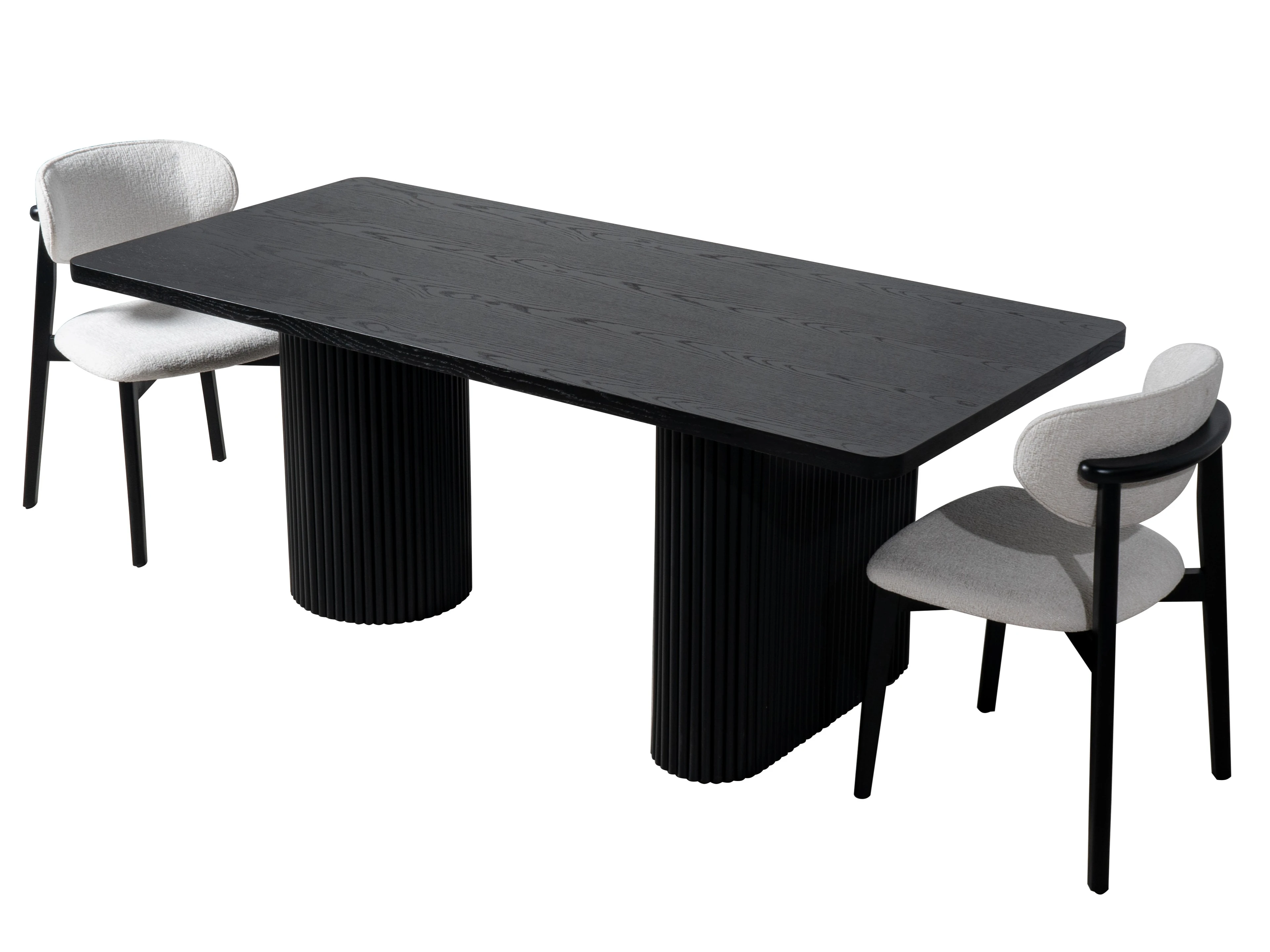 Glory Masa, Meşe Kaplama, Siyah