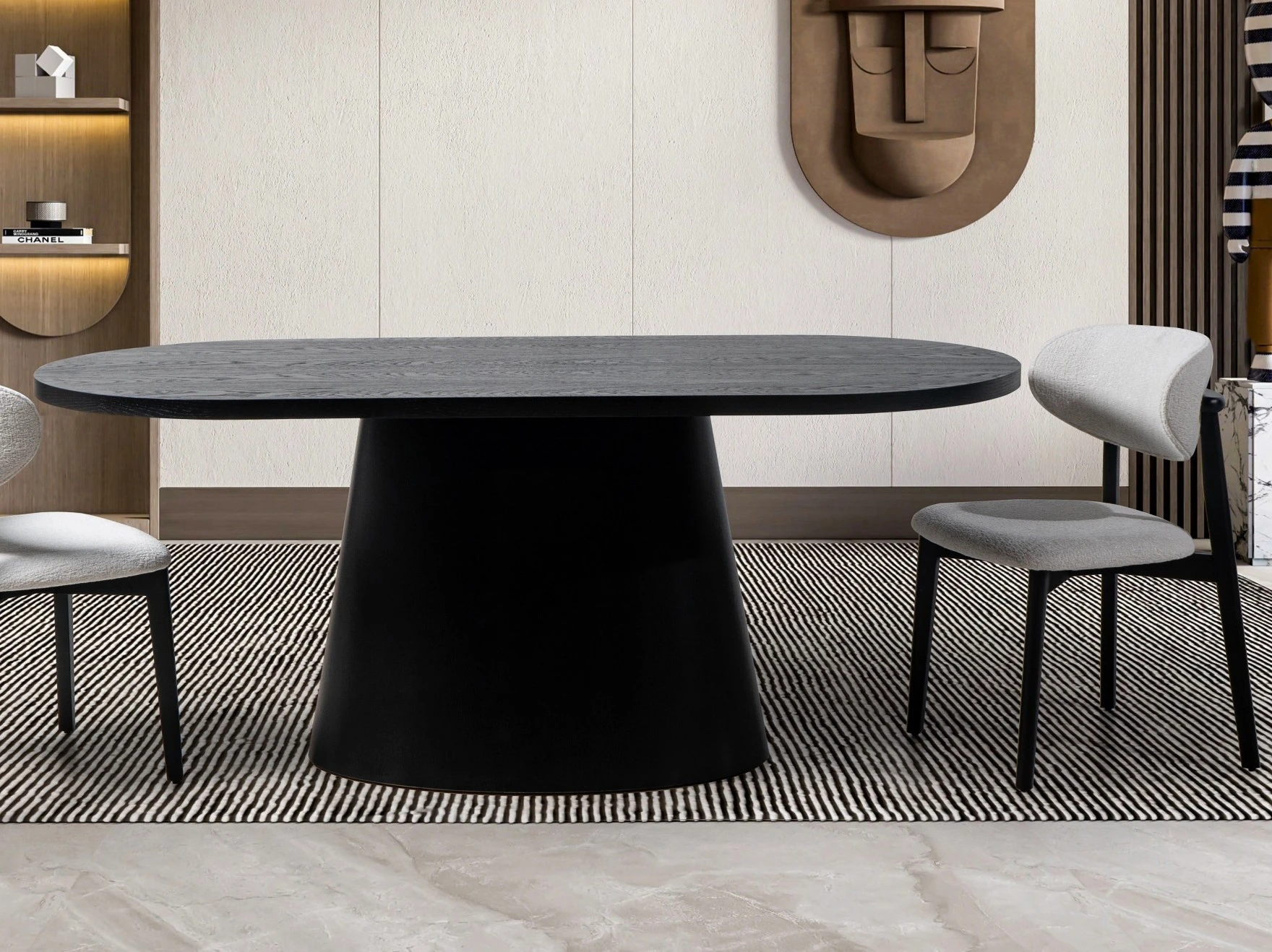 Gucci Masa, Meşe Kaplama, Siyah